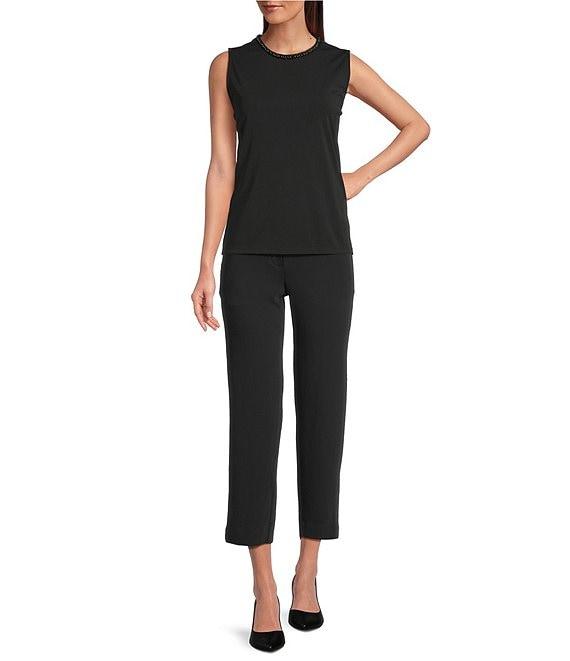 KARL LAGERFELD PARIS Round Neck Sleeveless Top Product Image