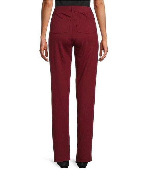 Intro Stella Double Knit Slim Straight Leg Pull-On Pants Product Image