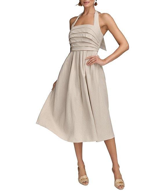 Donna Karan Halter Neck A-Line Midi Dress Product Image