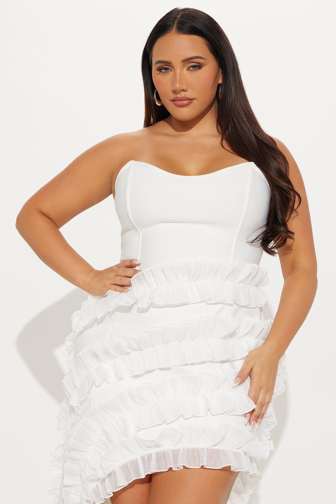 All Mine Ruffle Bandage Maxi Dress - White Female Product Image