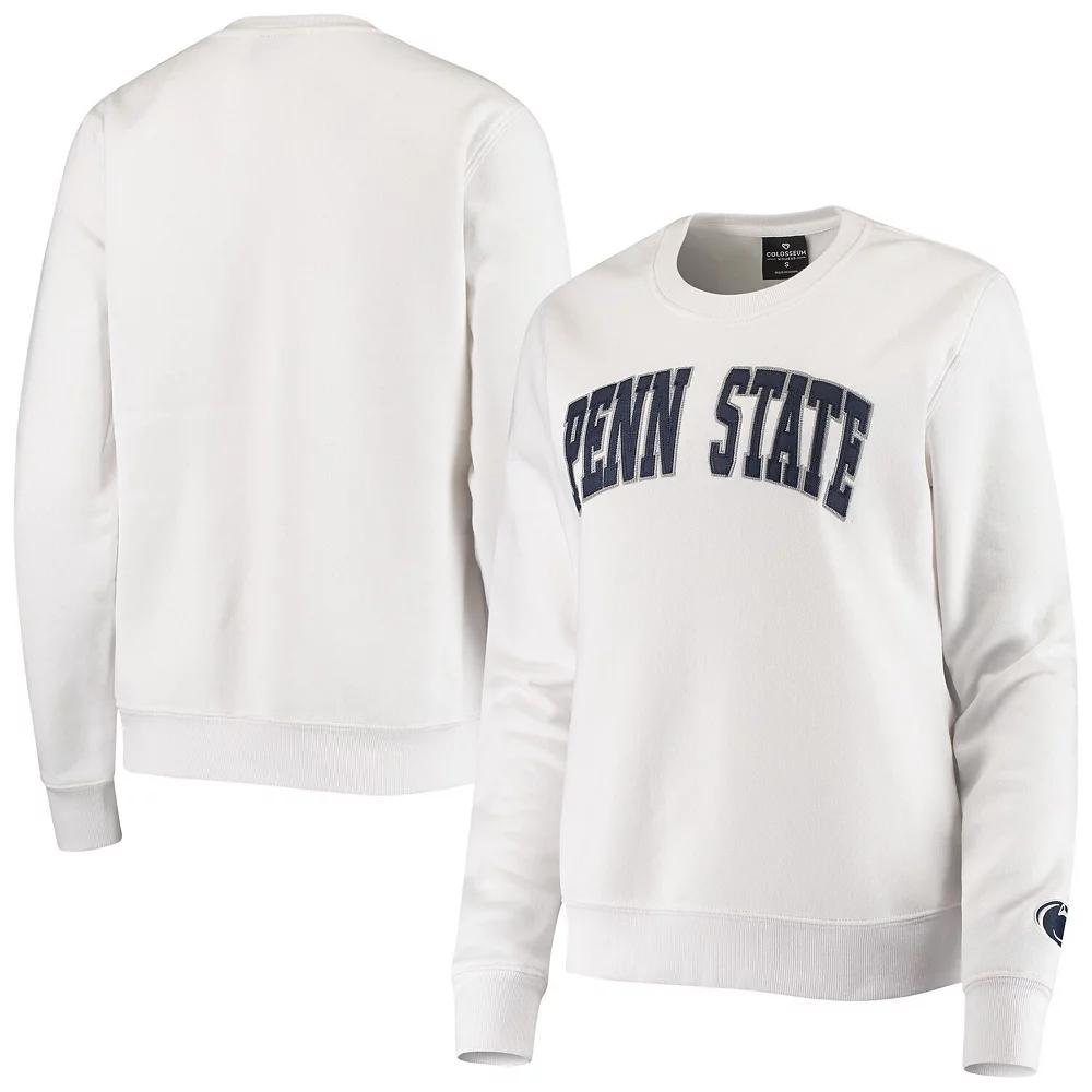 Women's Colosseum White Penn State Nittany Lions Campanile Pullover Sweatshirt,  Product Image