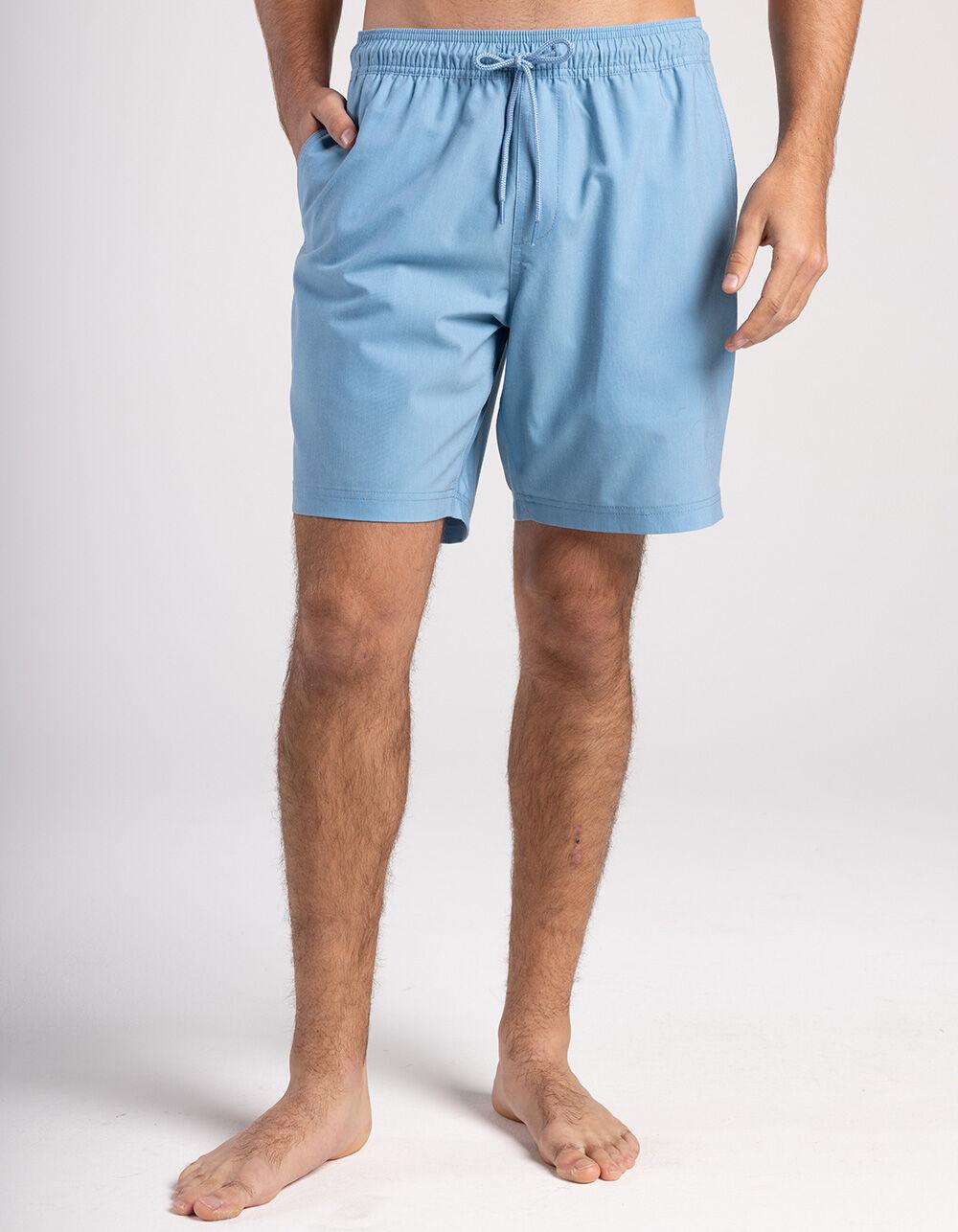 BLUE CROWN Mushroom Color Changing Mens 7" Swim Shorts - LIGHT BLUE Product Image