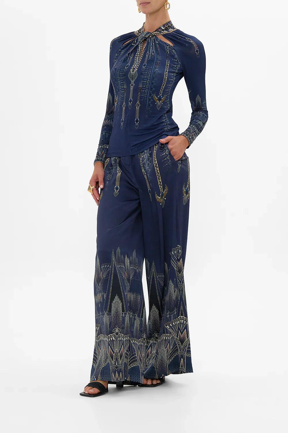 CAMILLA WIDE LEG WAISTED PANT -SALE Product Image