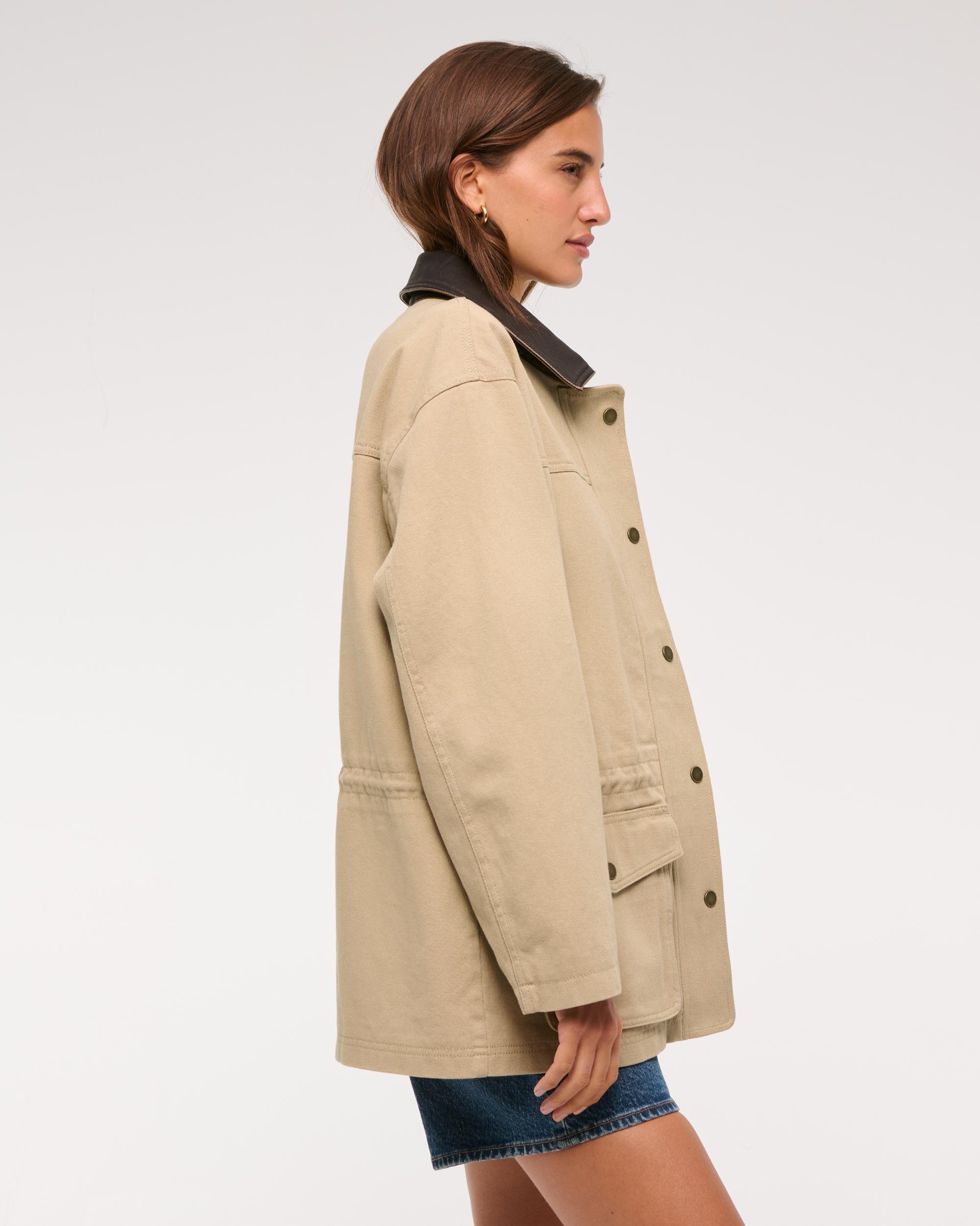 Cinched Waist Workwear Jacket Product Image