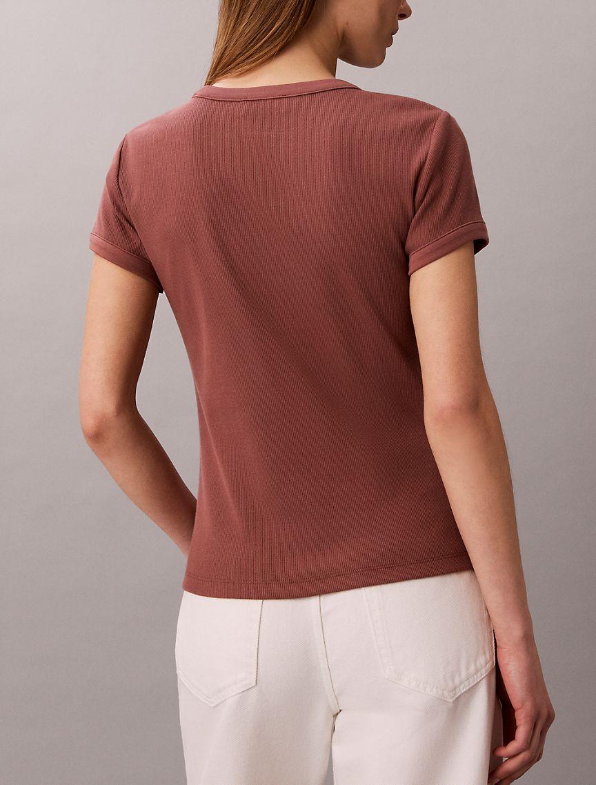 Logo Graphic Rib Slim T-Shirt Product Image