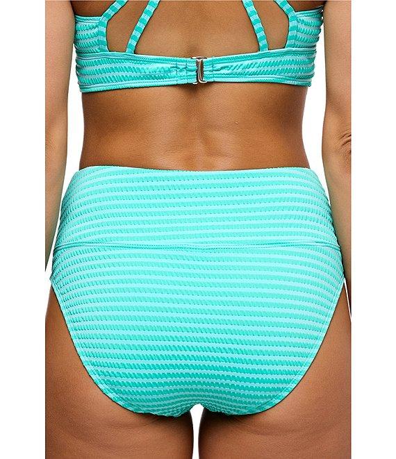 Next by Athena Coronado Stripe Harmony Rib Texture High Waist Swim Bottom Product Image