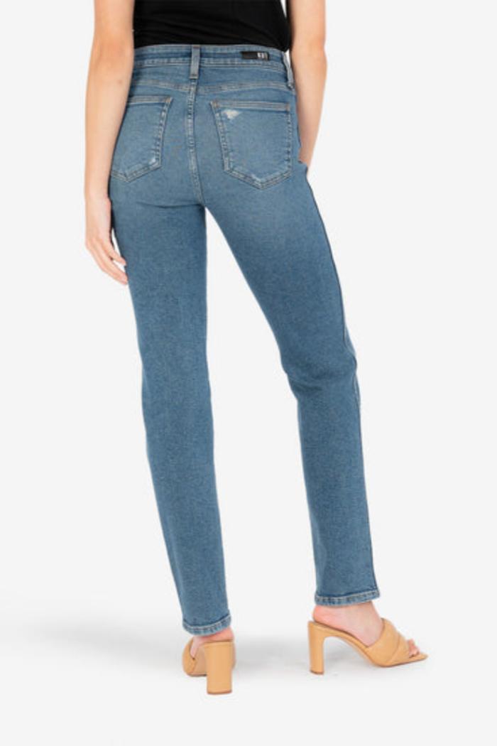 Chrissie High Rise Fab Ab Straight Leg, Petite (Sustainable - Impactful Wash) Product Image