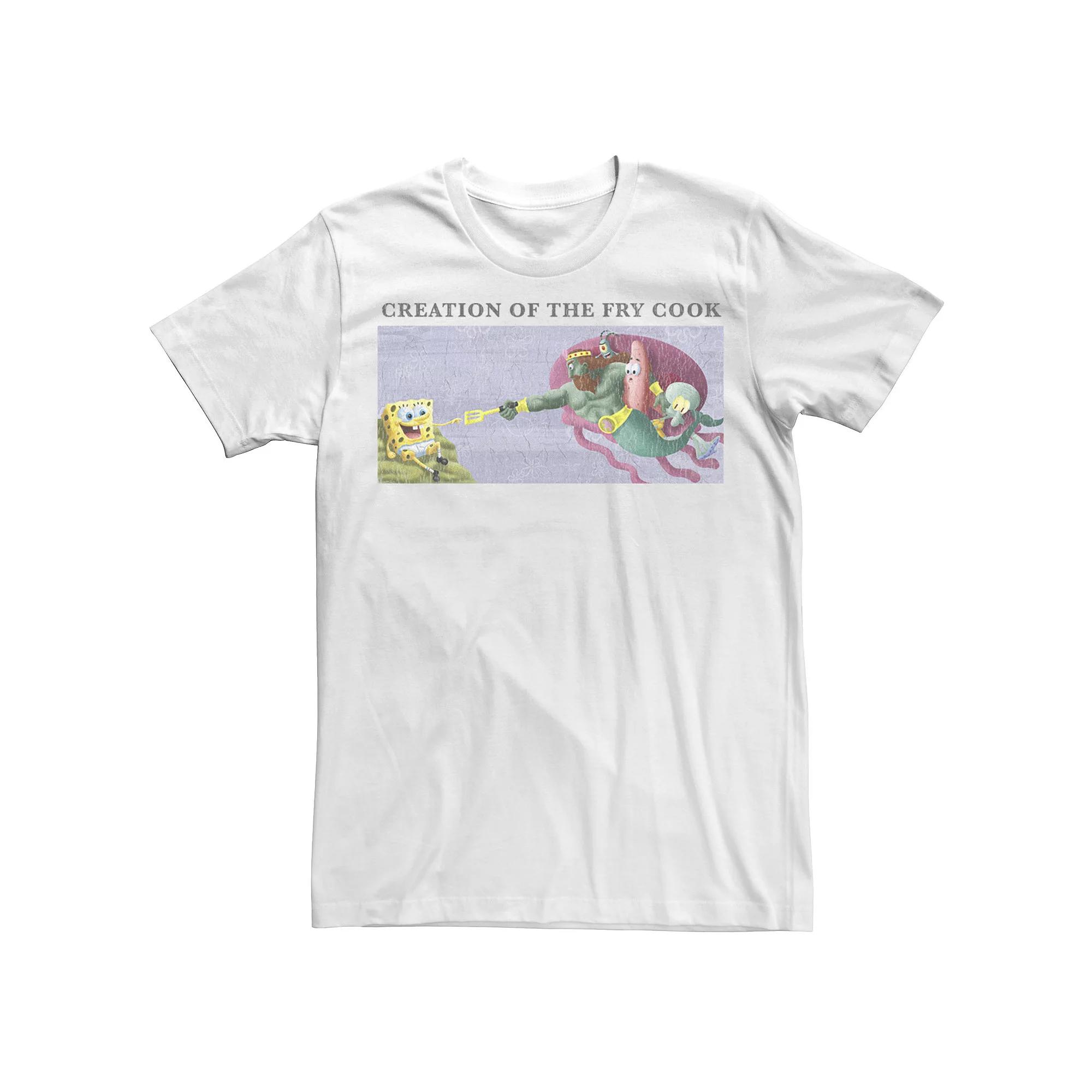 Big & Tall SpongeBob SquarePants Creation Of The Fry Cook Tee, Men's,  Product Image