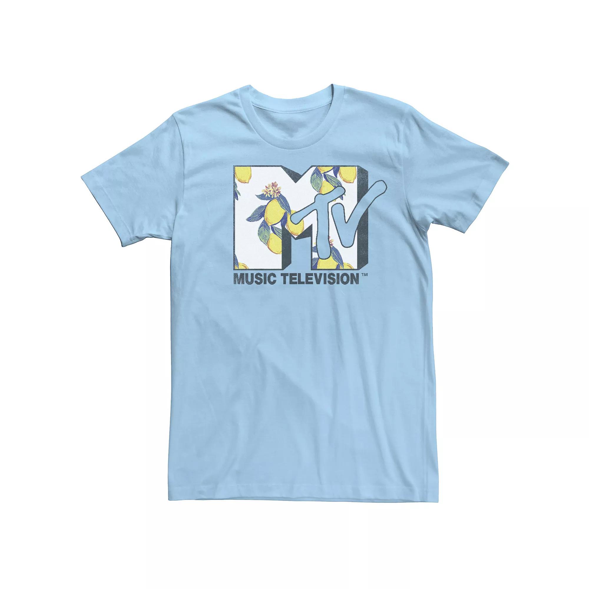 Men's MTV Lemon Branch White Logo Short Sleeve Tee,  Product Image