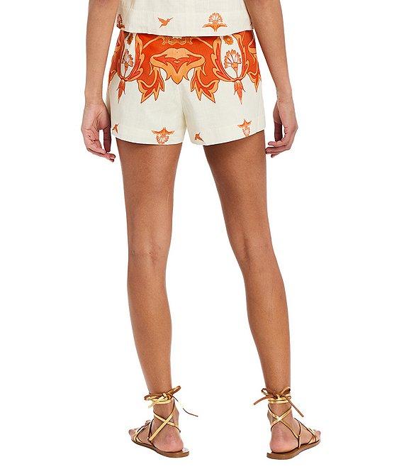 Mestiza New York Coordinating Naomi Printed Woven High-Waist Flat Front Shorts Product Image