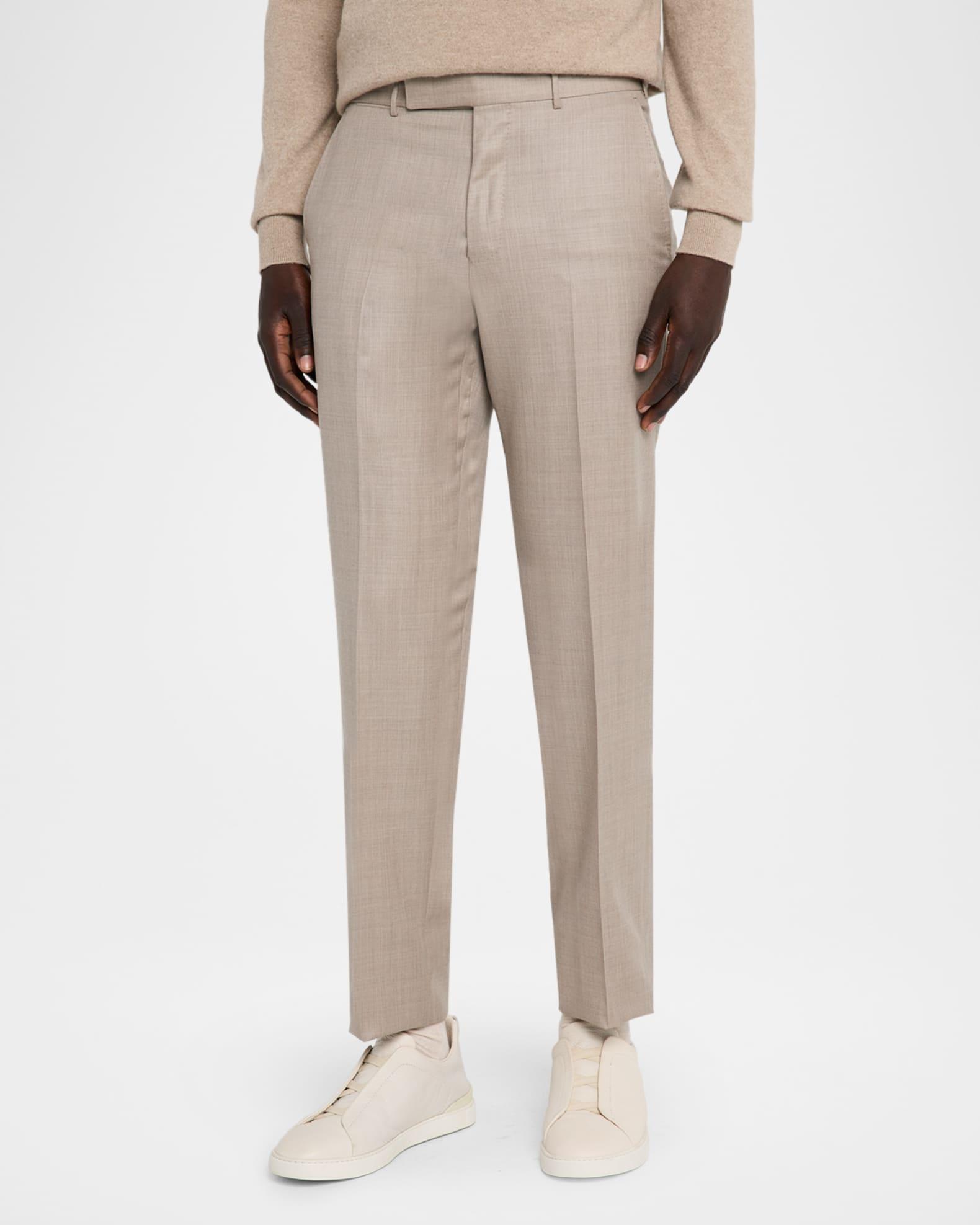 Men's Cavalry Twill Sharkskin Flat-Front Trousers Product Image