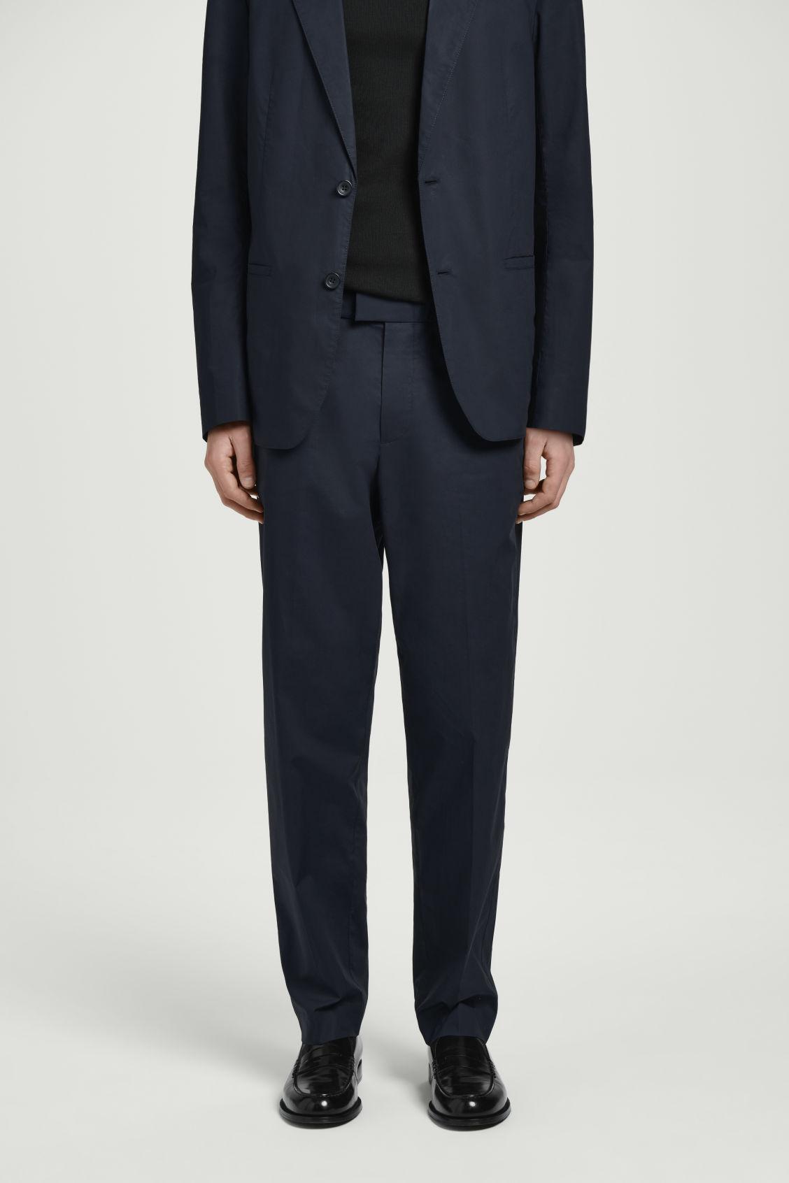 COTTON STRAIGHT-LEG PANTS Product Image