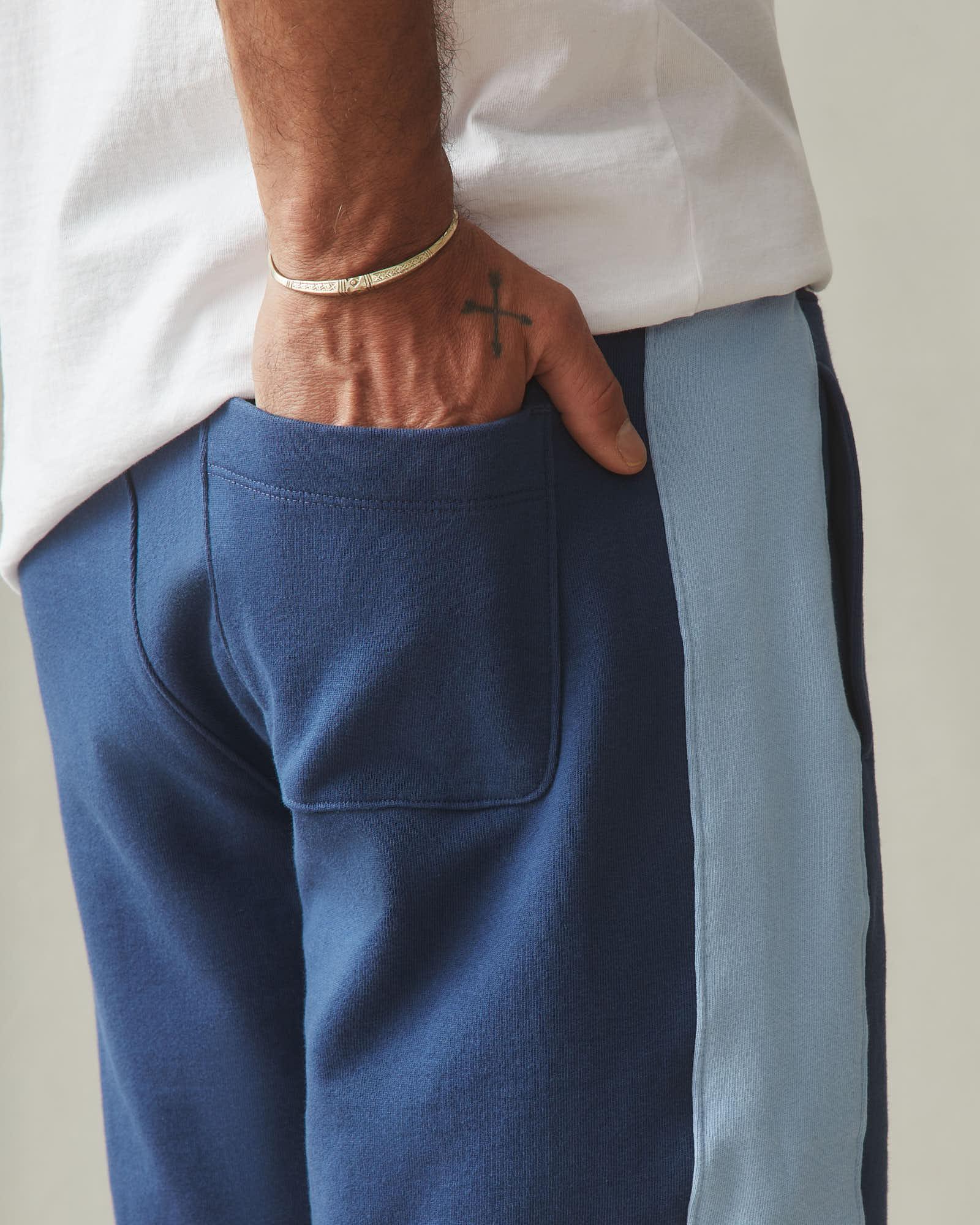 Men's Colorblock Sweatshort - Marine Navy Powder Blue Product Image