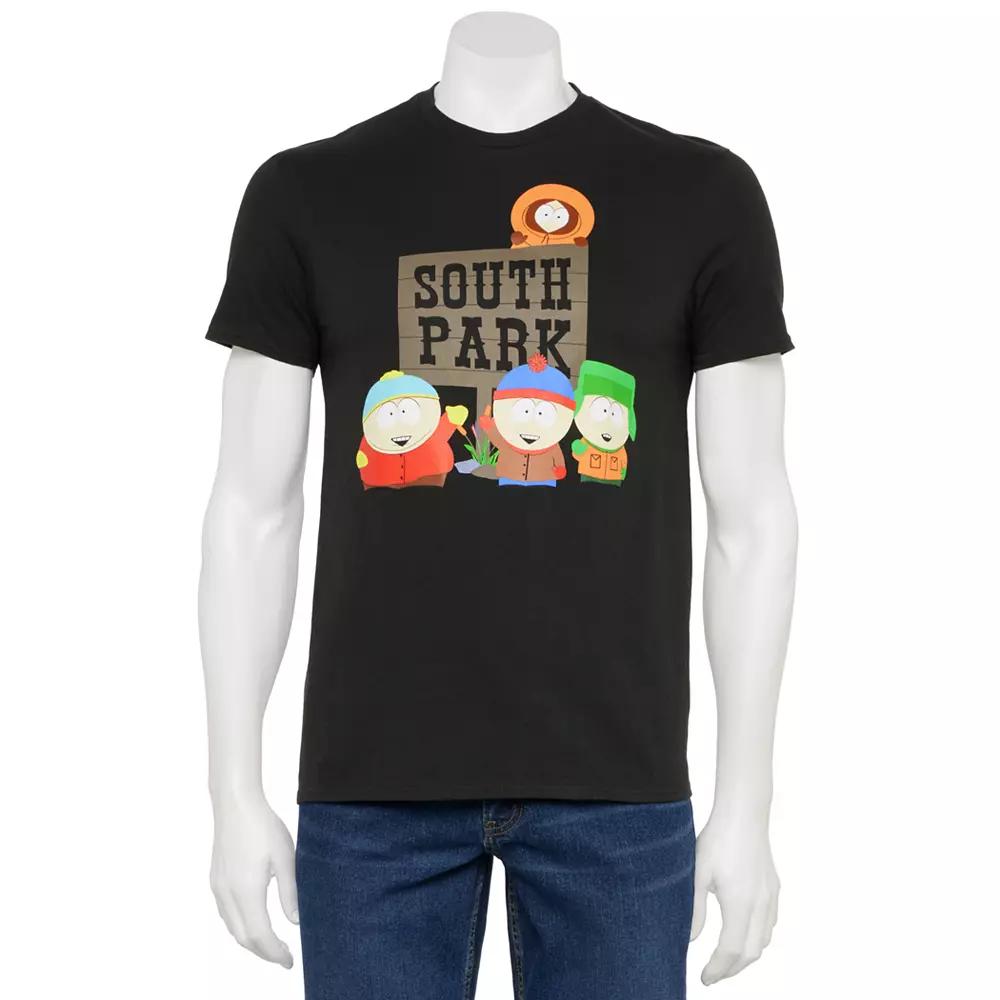 Men's South Park Sign Graphic Tee, Size: XL, Black Product Image