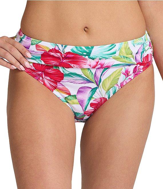 Tommy Bahama Island Cays Fiesta Floral Print High Waist Hipster Swim Bottom Product Image