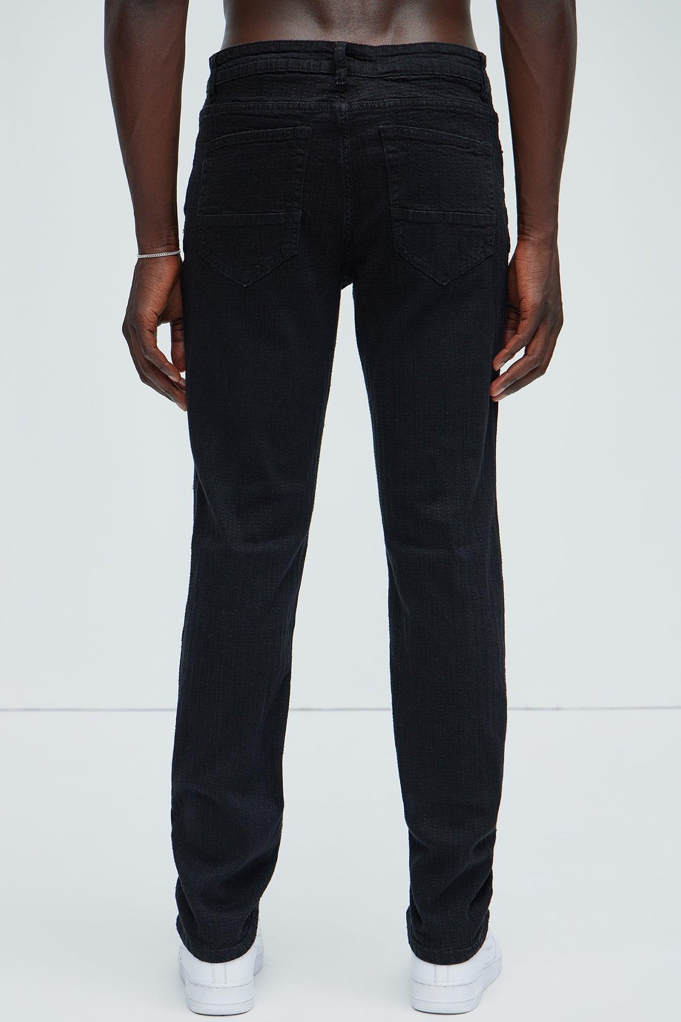 Line Me Up Stitched Slim Pants - Black Product Image