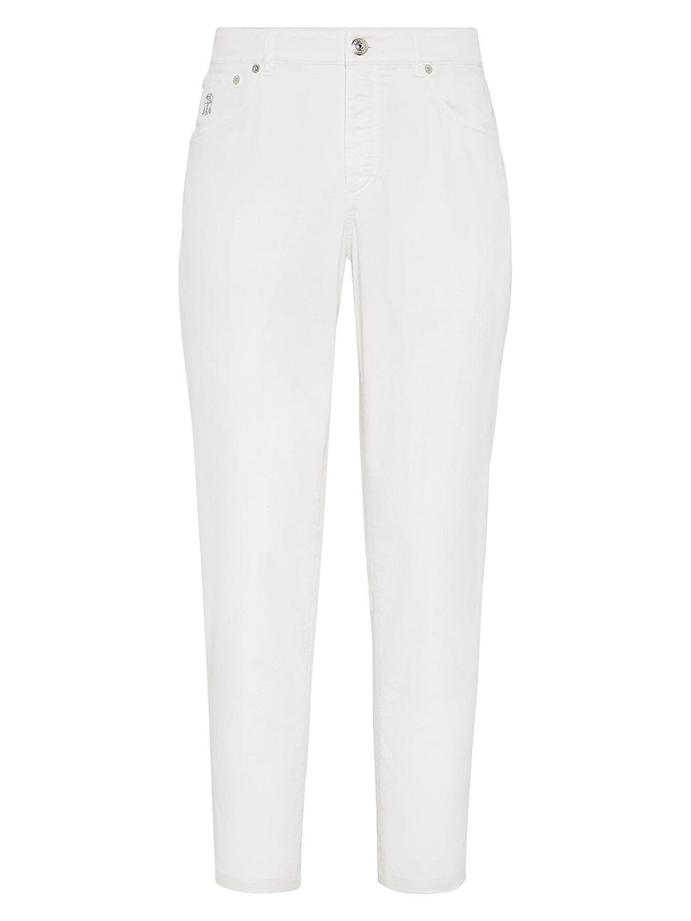 Mens Garment Dyed Italian Fit Five Pocket Trousers Product Image