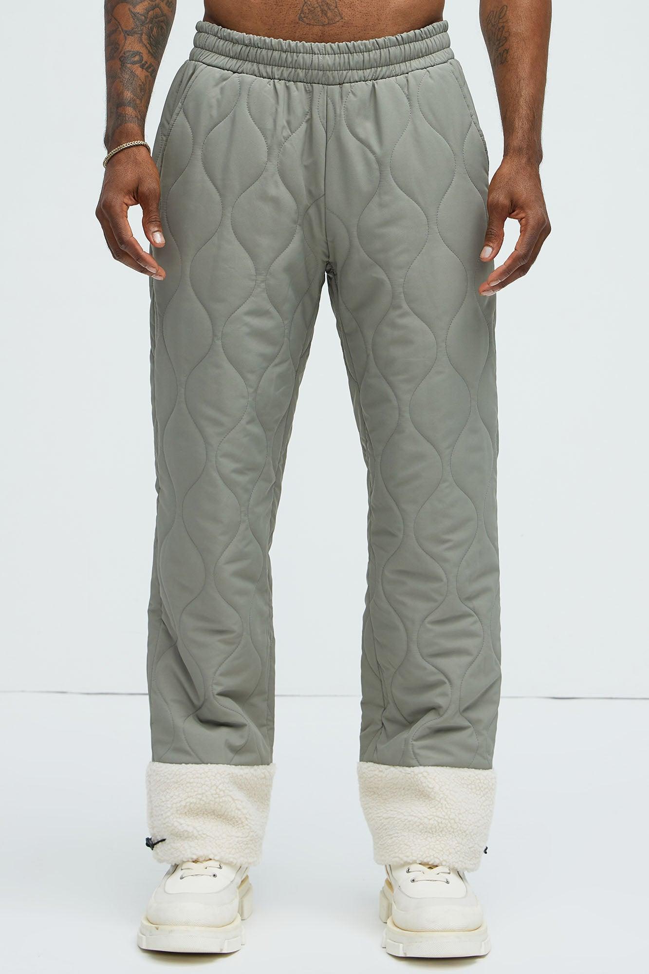 Shreddin' Slopes Straight Quilted Pants - Grey Product Image