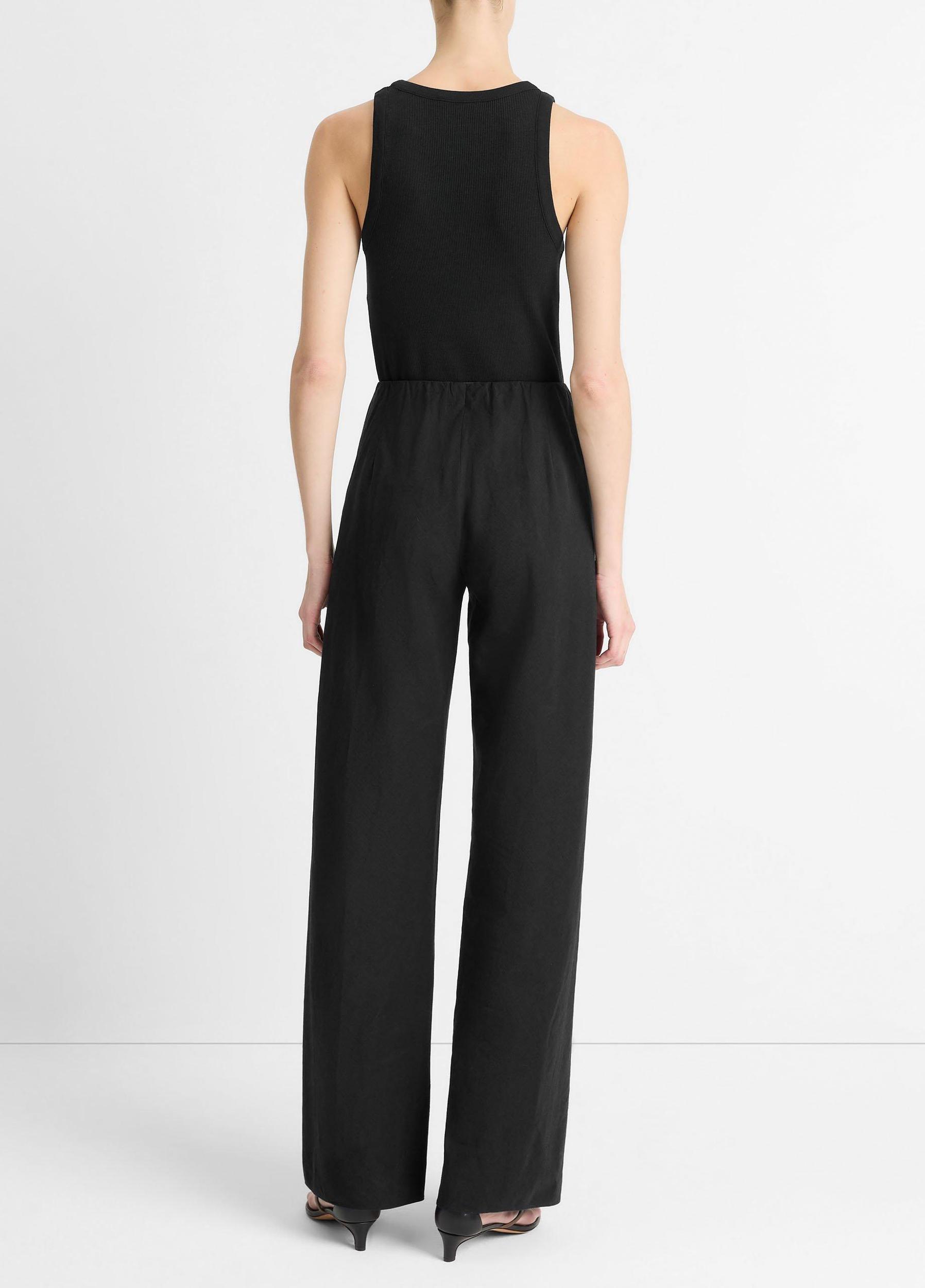Cotton-Blend High-Waist Bias Pant Product Image