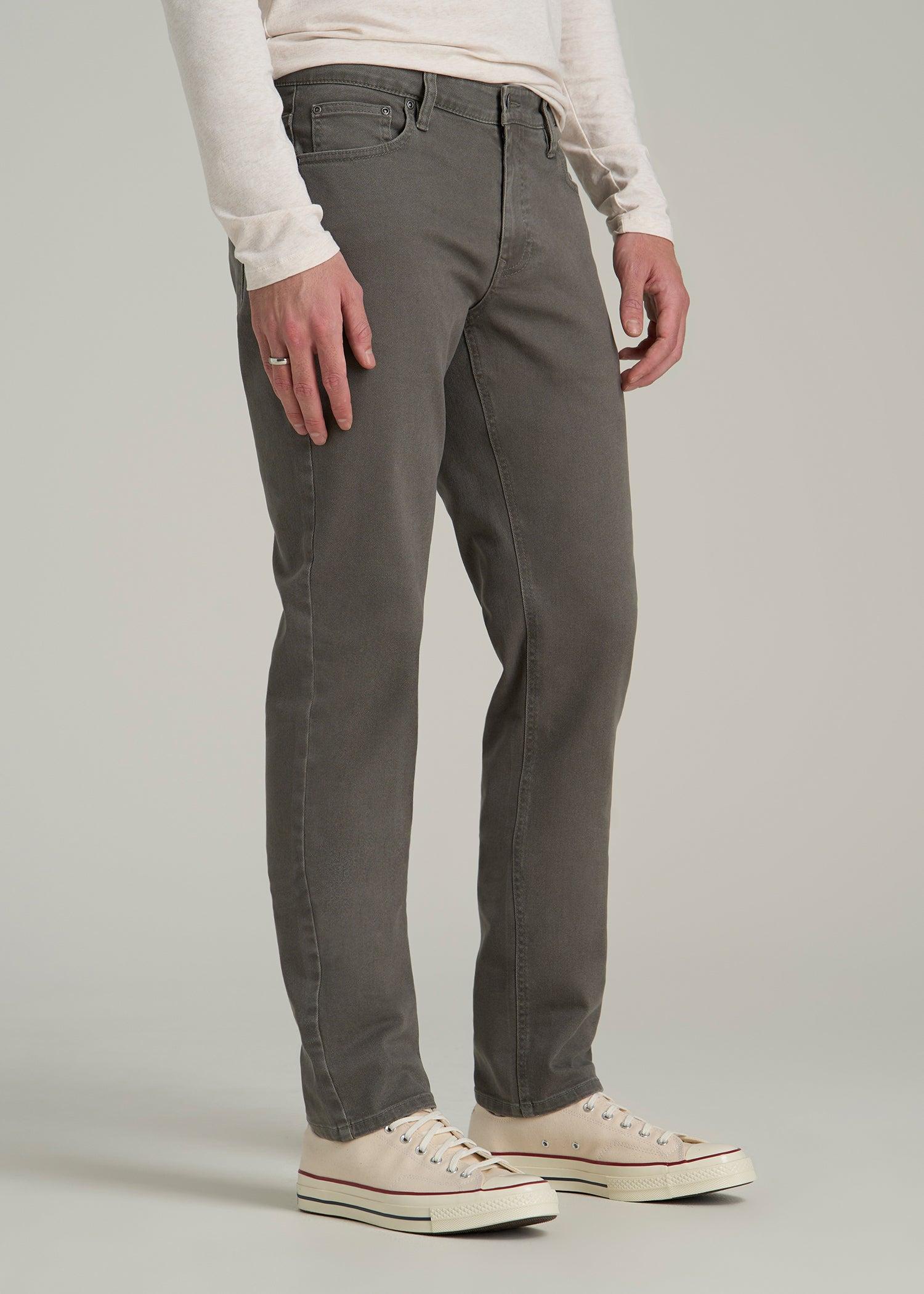 Carman Tapered Fit Colored Jeans for Tall Men in Sage Male Product Image