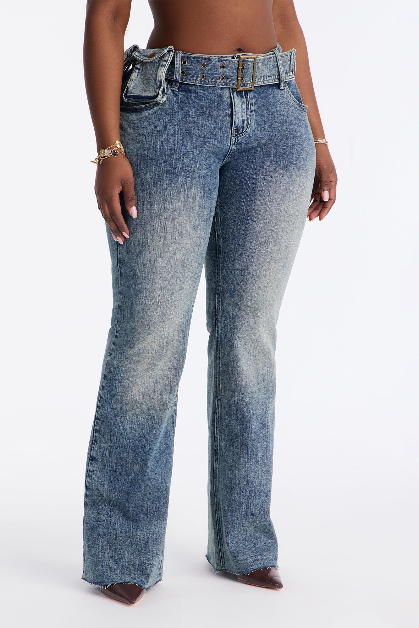 Moment Of Glory Low Rise Flare Jeans - Vintage Wash Female Product Image