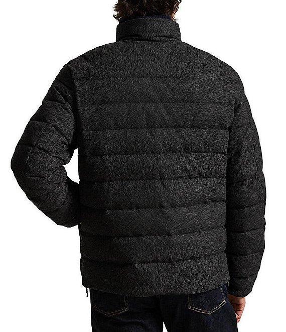 Polo Ralph Lauren Colden Herringbone Long Sleeve Wool Blend Down Jacket Product Image