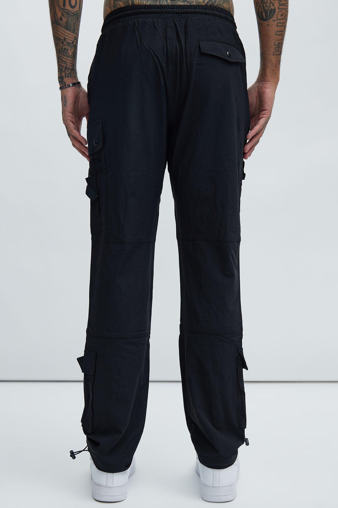 Versatile Slim Cargo Pants - Black Product Image