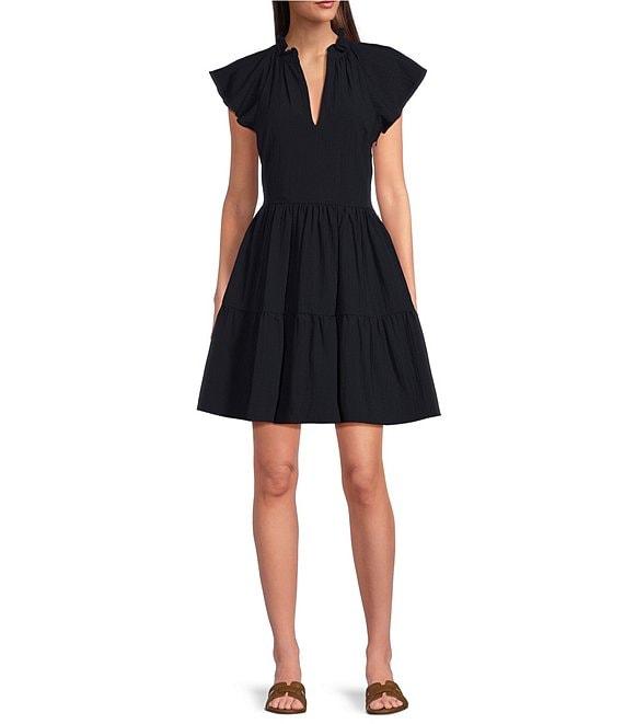 Alex Marie Vanya V-Neck Short Sleeve Dress Product Image