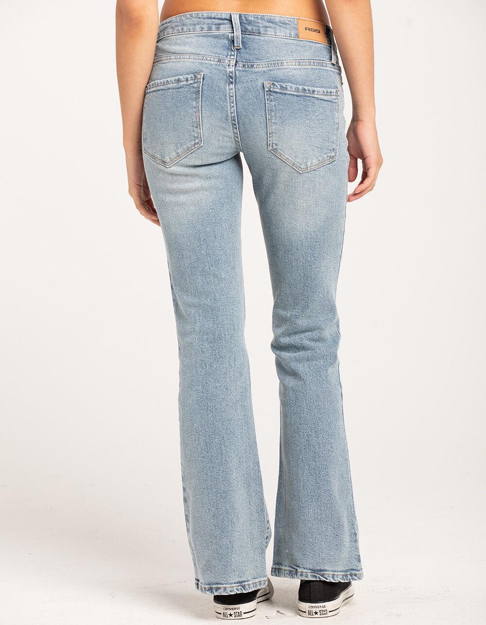 RSQ Womens Low Rise Flare Jeans - LIGHT WASH Product Image