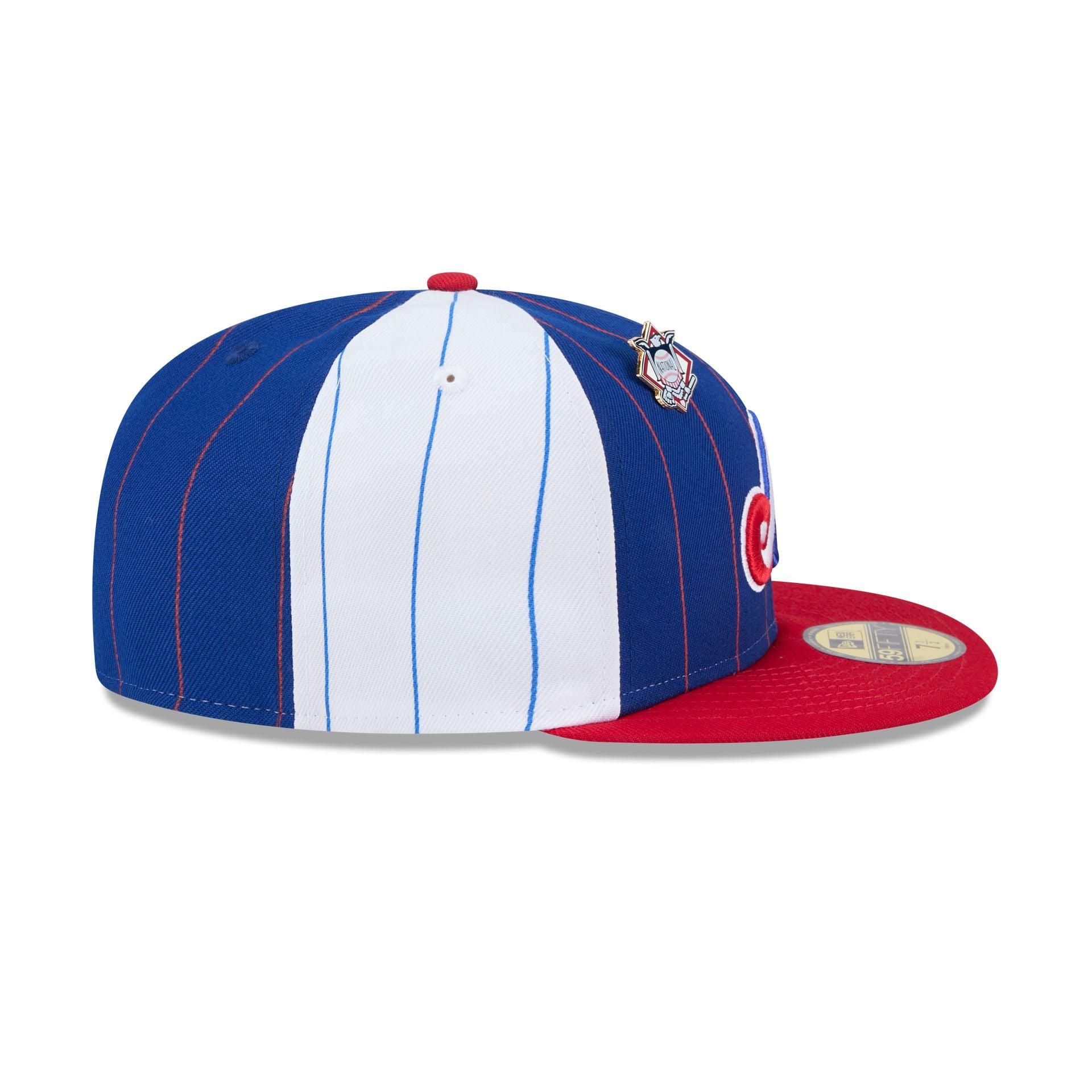 Montreal Expos Pinstripe League Pin 59FIFTY Fitted Hat Male Product Image