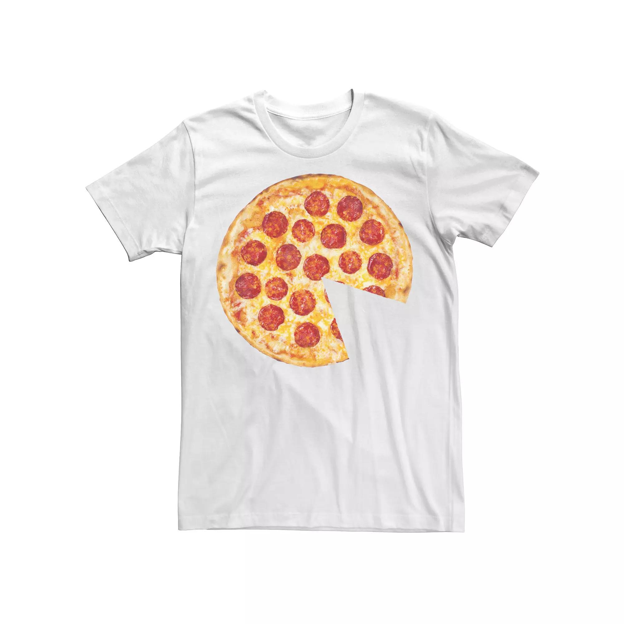 Men's Pepperoni Pizza Portrait Graphic Tee,  Product Image