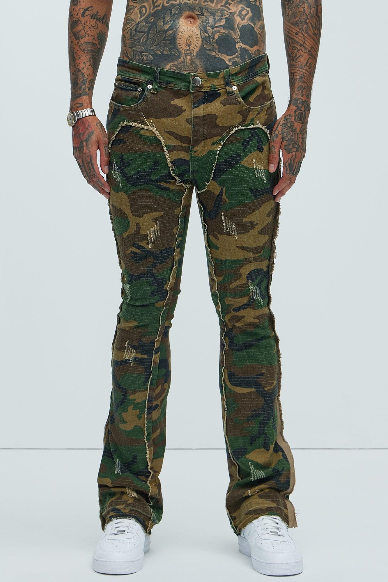 Wait For It Slim Flare Pants - Camouflage Product Image