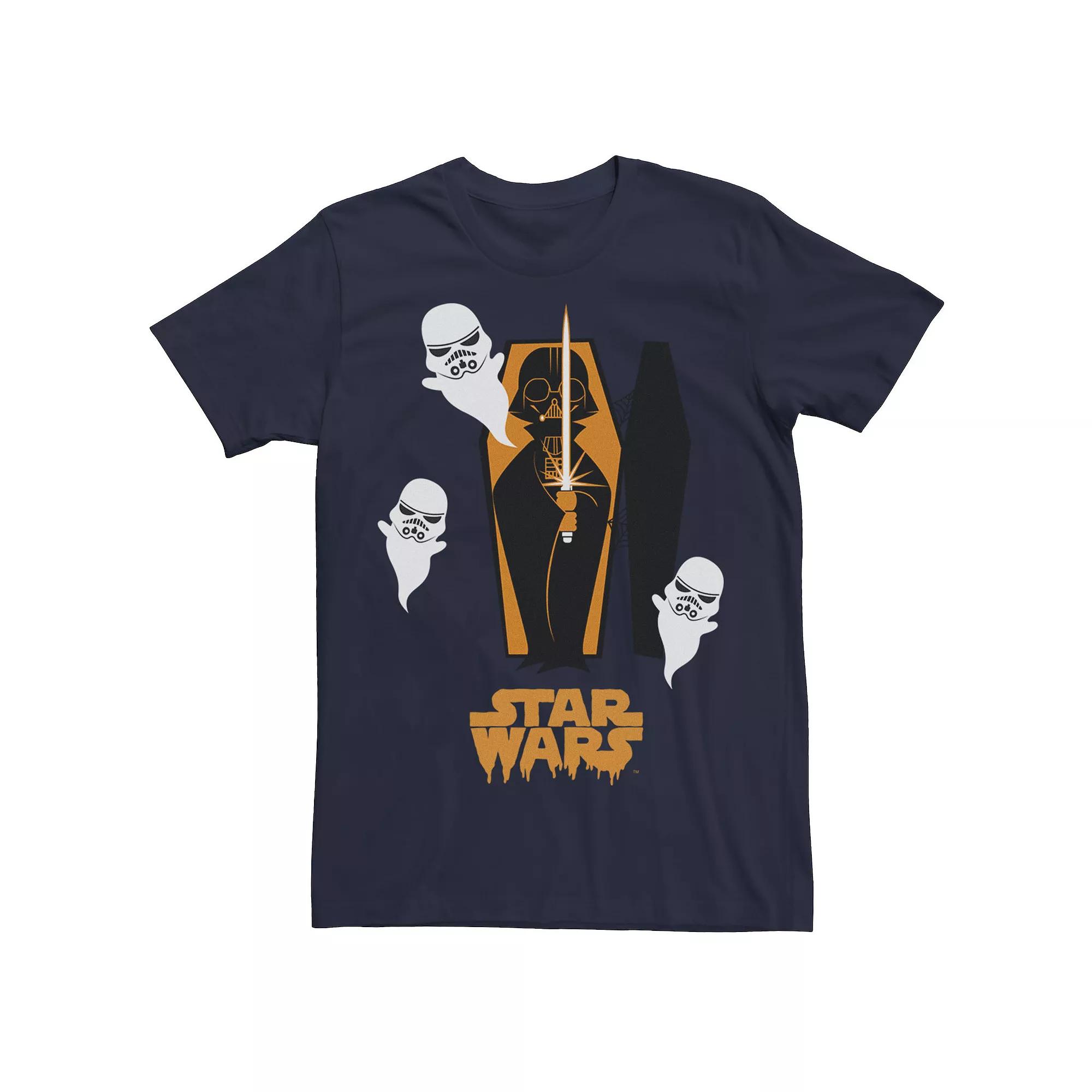 Men's Star Wars Darth Vader Coffin And Trooper Ghosts Tee,  Product Image