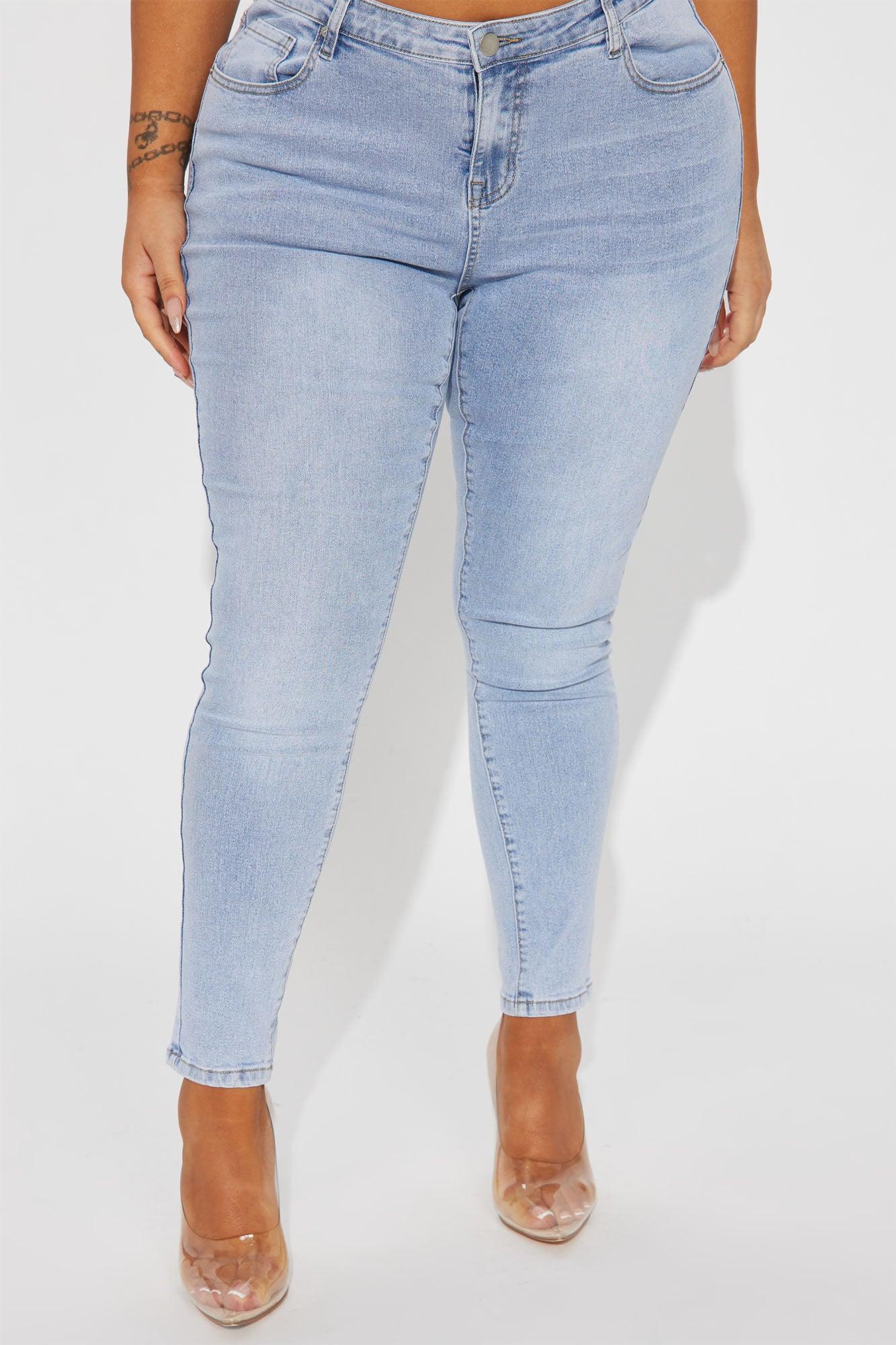 Malia Mid Rise Stretch Skinny Jeans - Light Wash Product Image