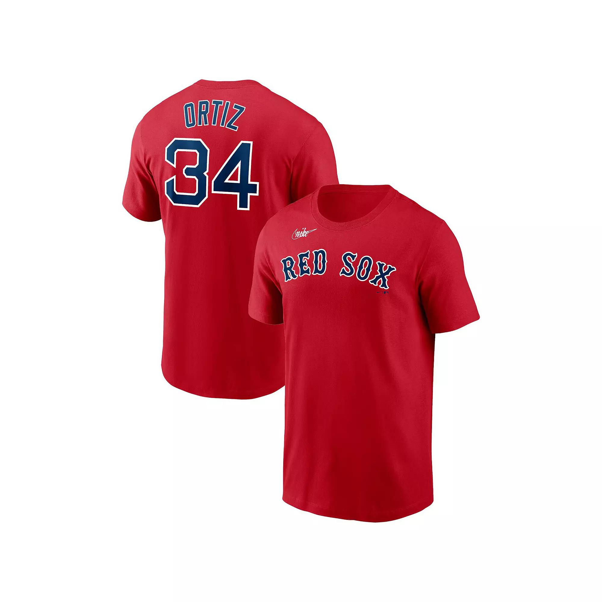 Men's Nike David Ortiz Red Boston Red Sox Name & Number T-Shirt,  Product Image