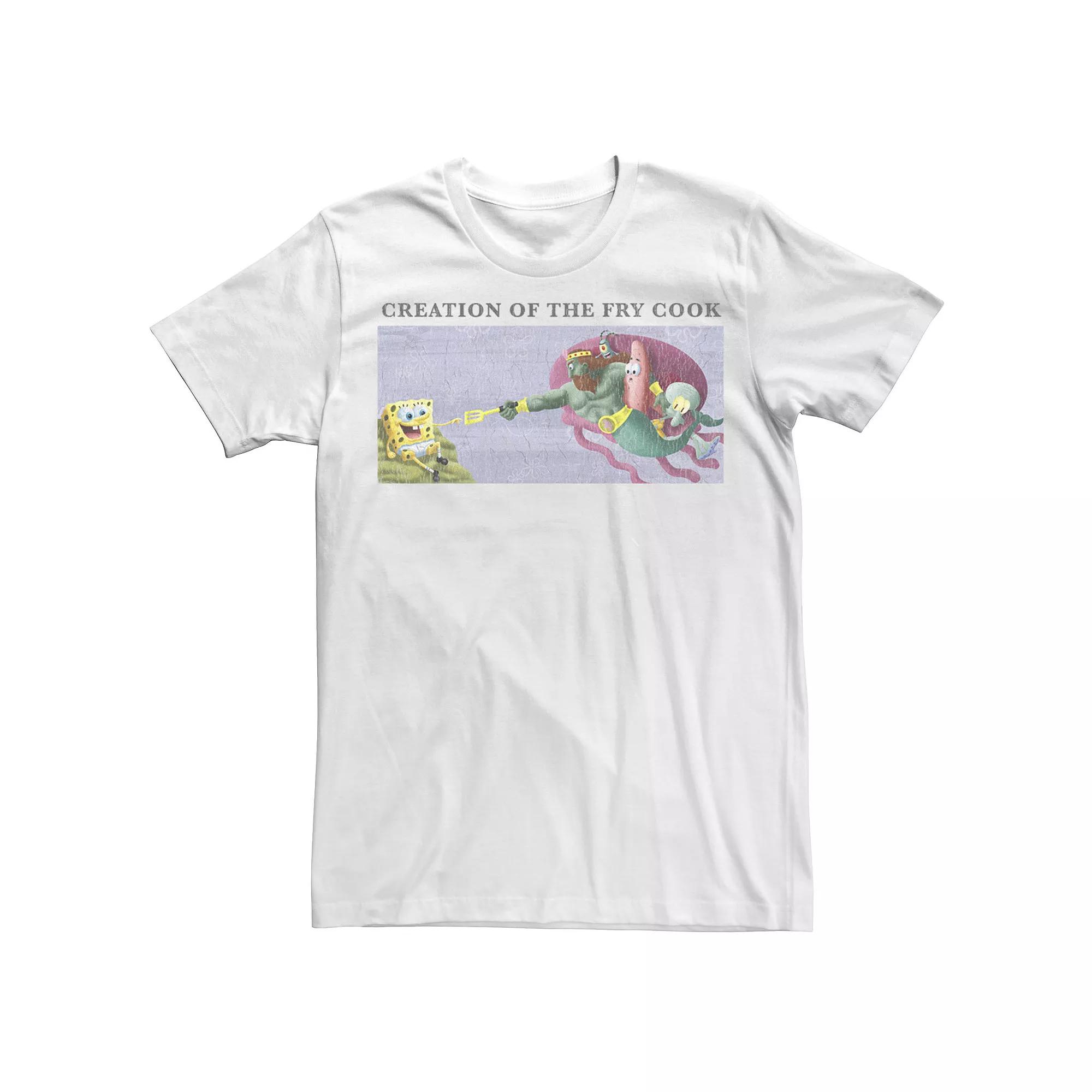 Big & Tall SpongeBob SquarePants Creation Of The Fry Cook Tee, Men's,  Product Image