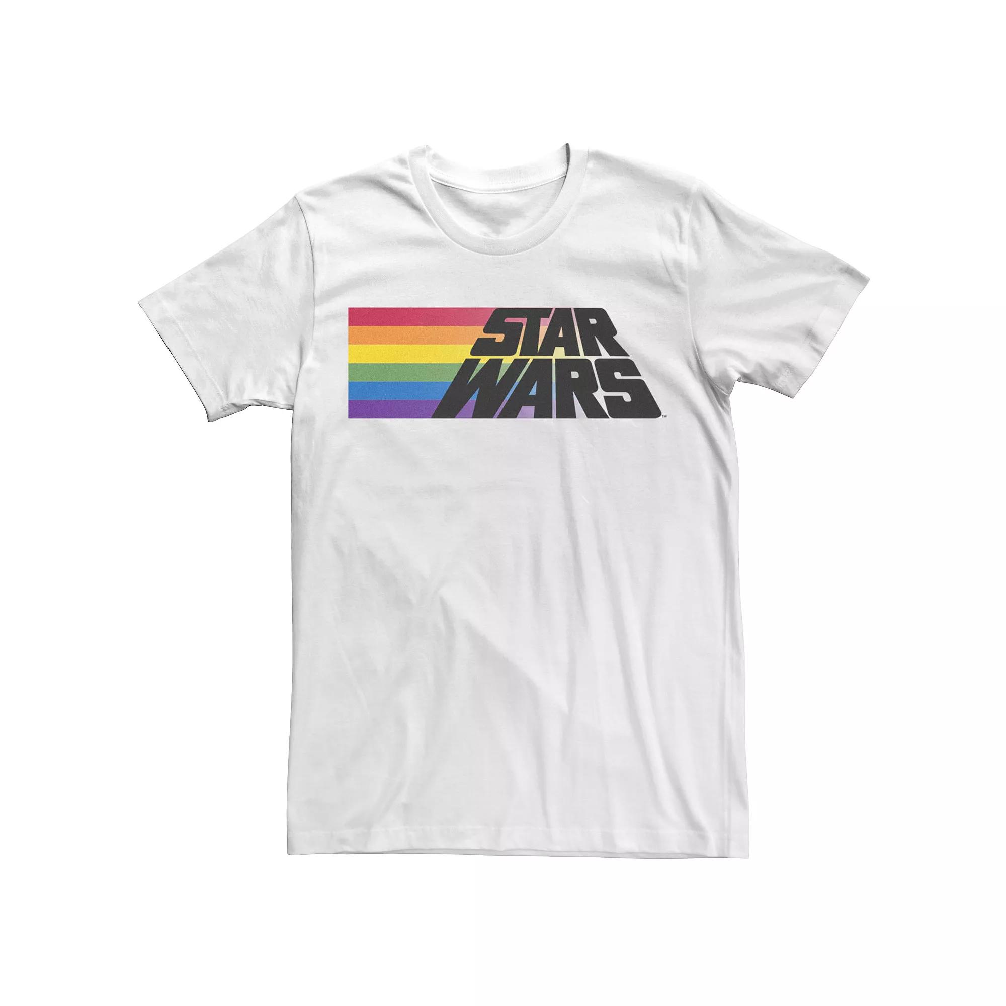 Men's Star Wars Rainbow Stripe Logo Tee,  Product Image
