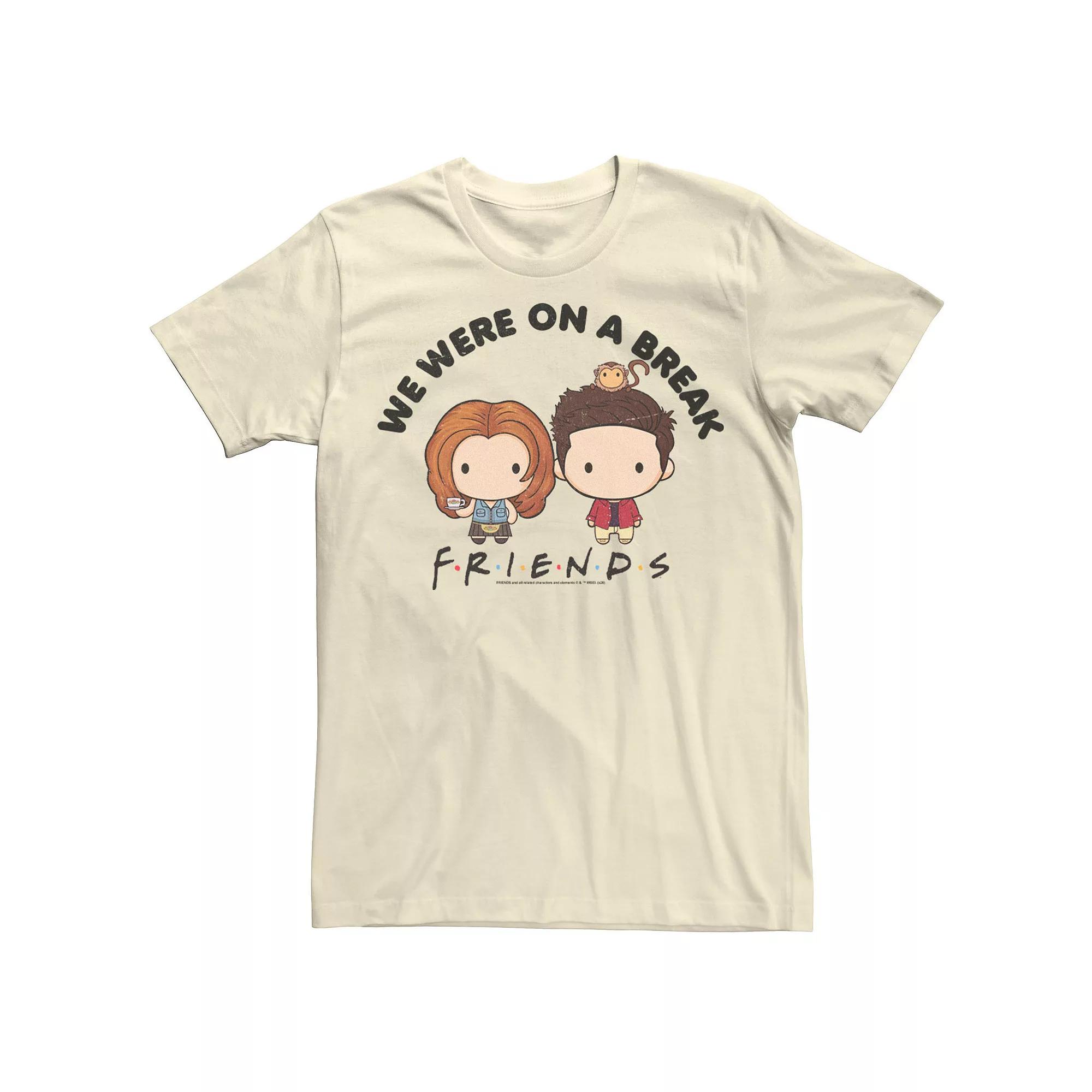 Men's Friends We Were On A Break Cartoon Tee, Size: Medium, Natural Product Image