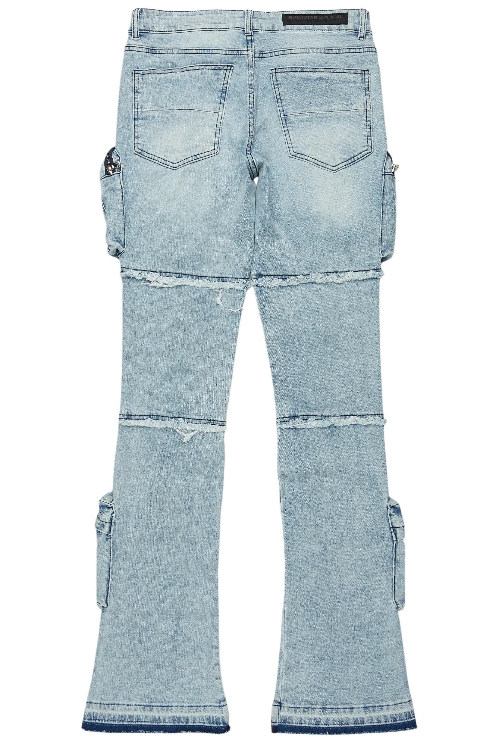 Shift Light Blue Stacked Flare Jean Male Product Image