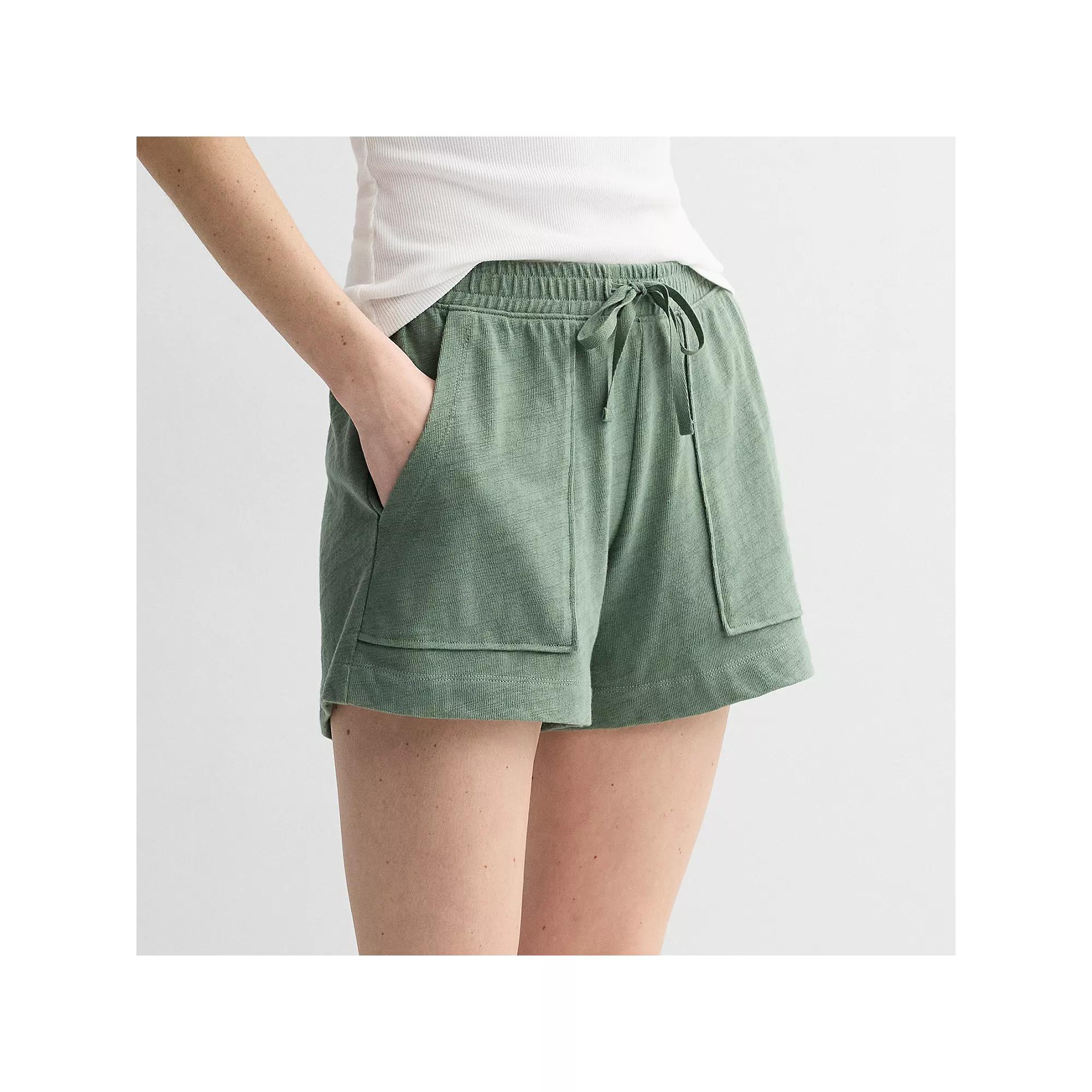 Women's Sonoma Goods For Life® Easy Knit Midi Shorts, Size: XXL, Manolo Green Product Image