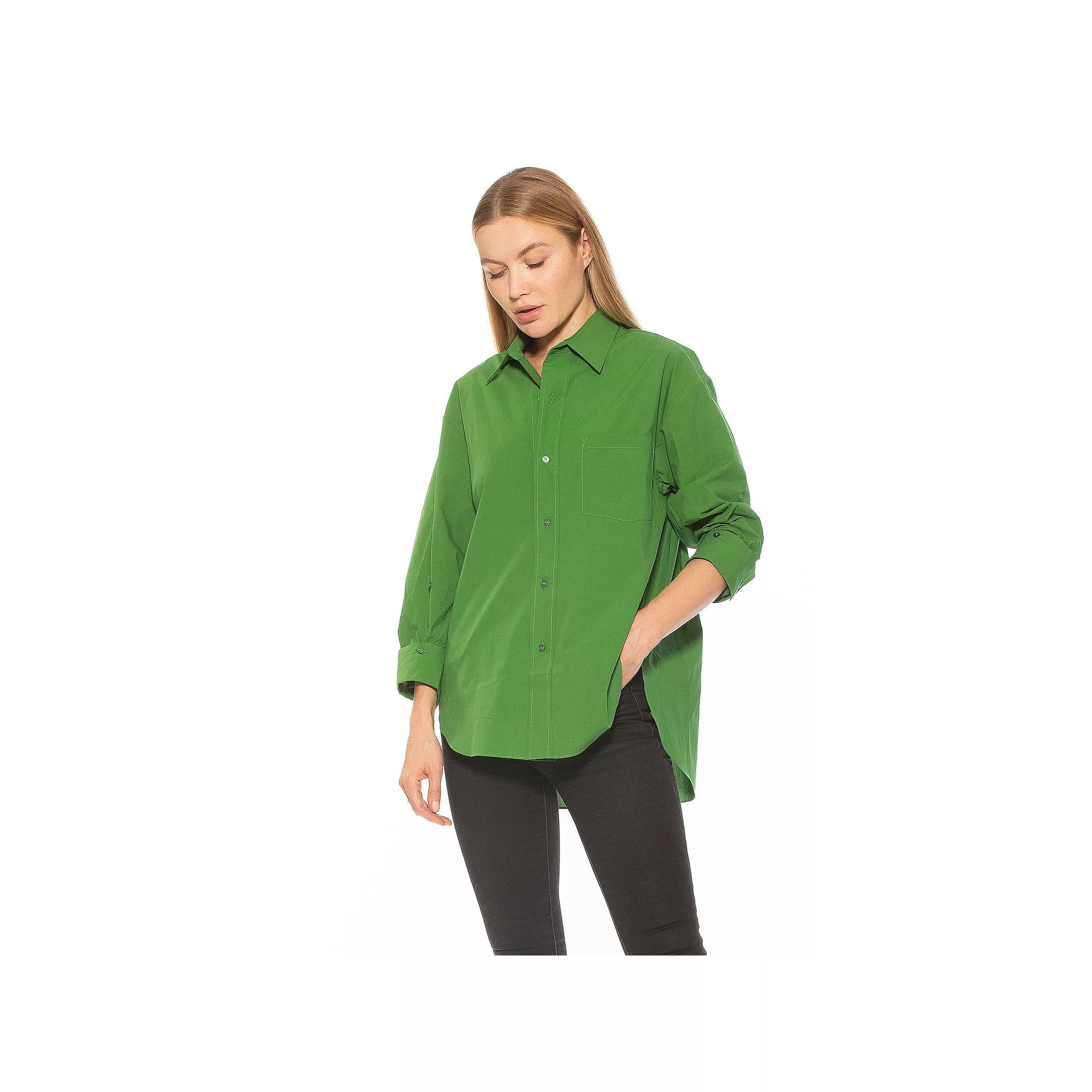 Women's ALEXIA ADMOR Amber Classic Boyfriend Fit Button Down Shirt,  Product Image