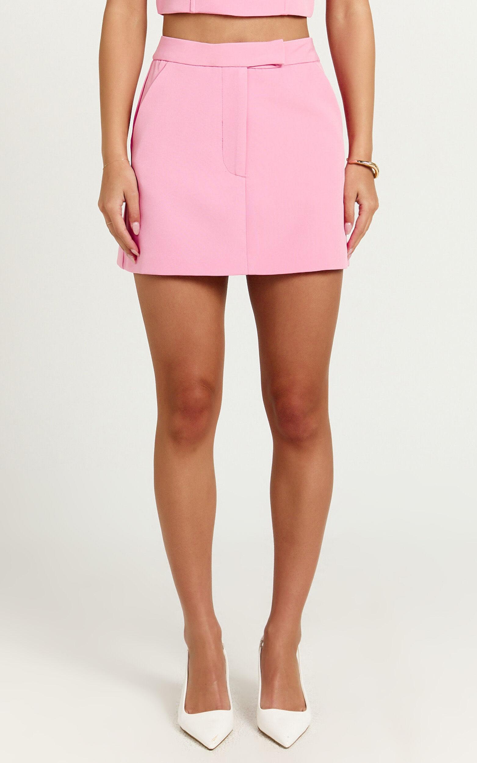 Ariana Mini Skort - High Waisted Skort in Pink Product Image