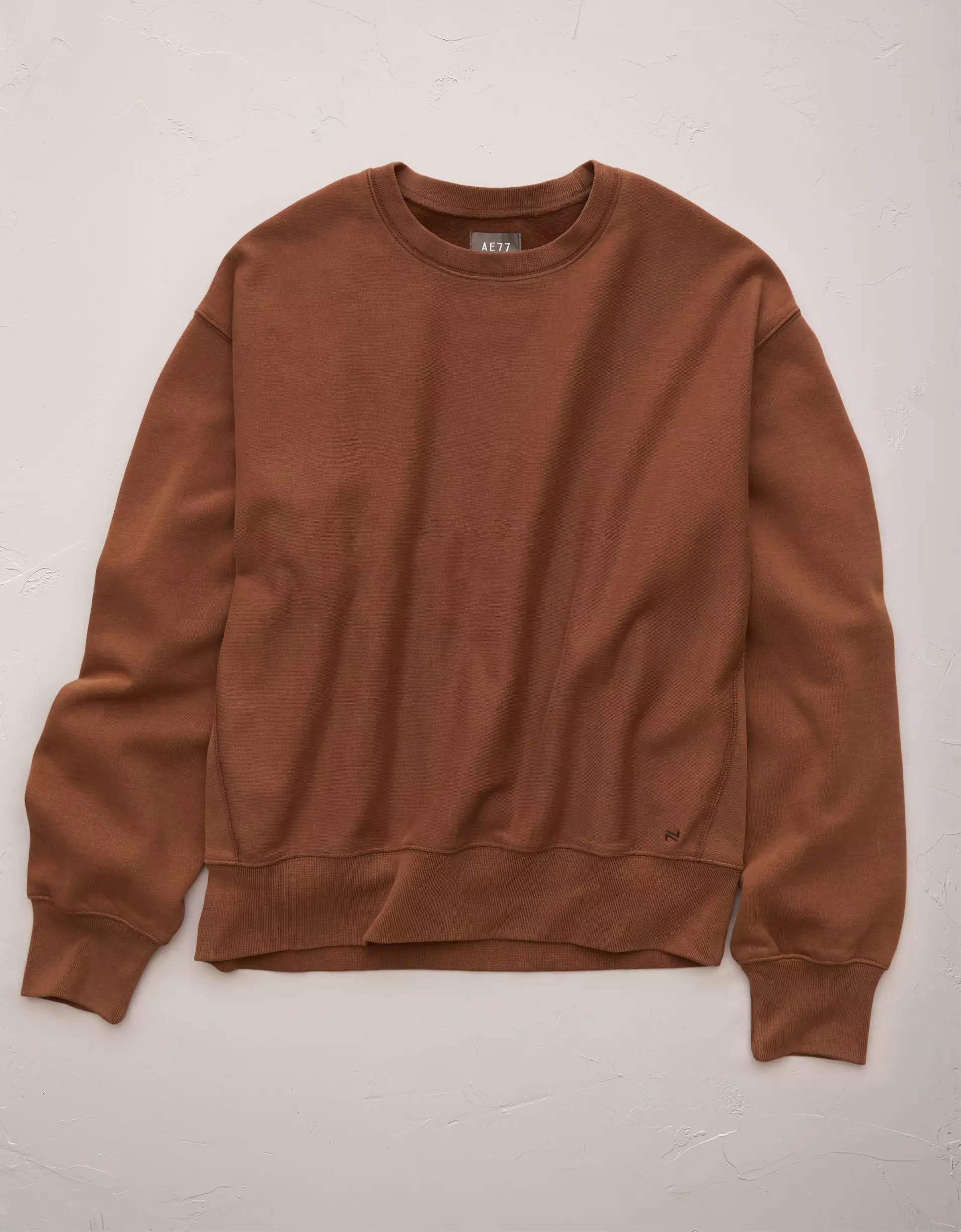 AE77 Premium Fleece Crew Neck Sweatshirt Product Image