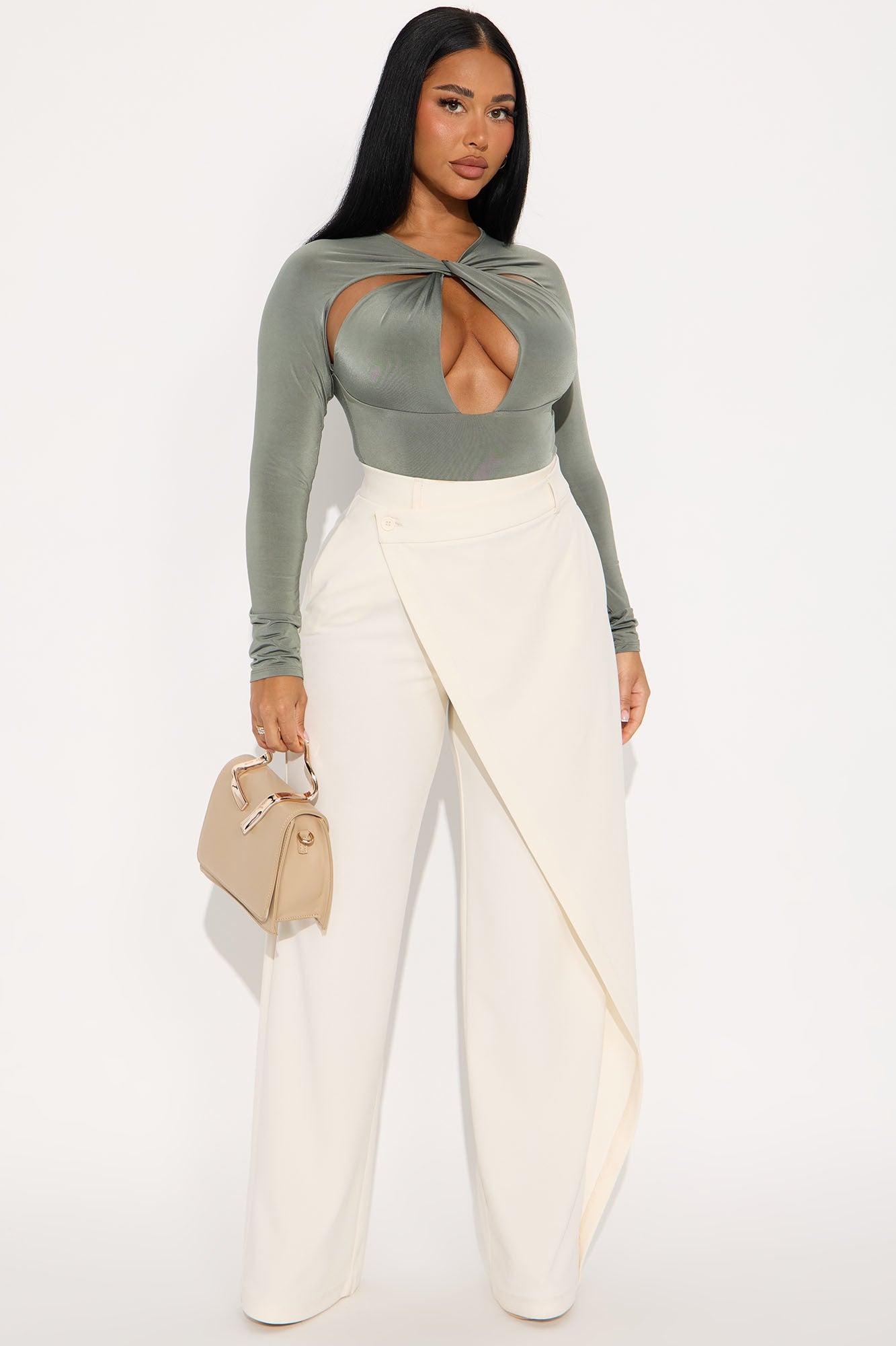Don't Get It Twisted Bodysuit - Olive Female Product Image