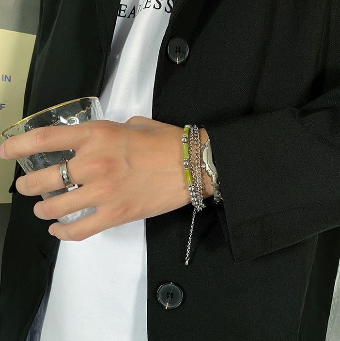 DOUBLE LAYER BAMBOO CHAIN BRACELET Product Image