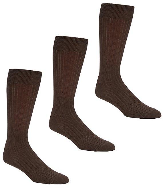 Gold Label Roundtree & Yorke Big & Tall Solid Crew Dress Socks 3-Pack Product Image