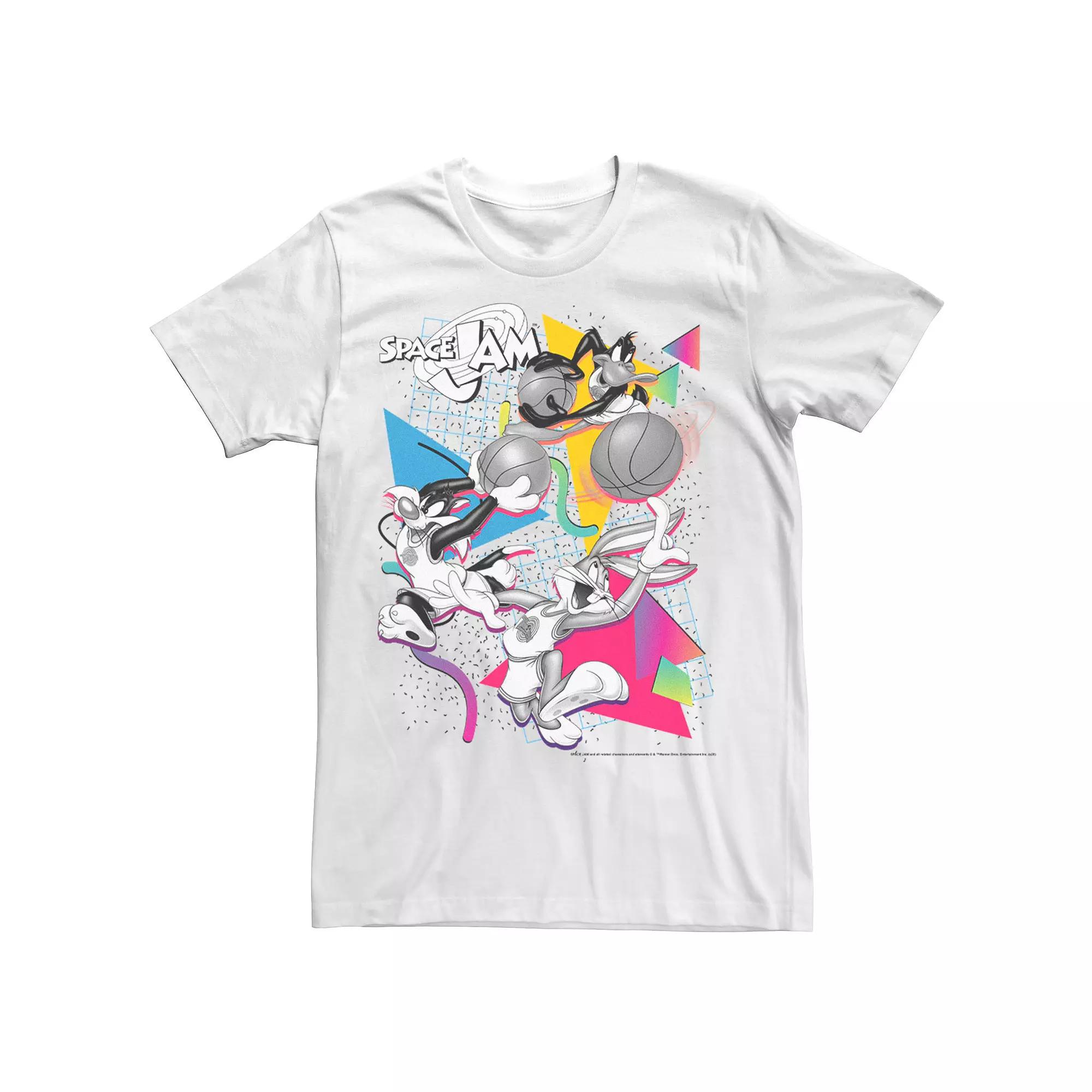 Men's Looney Tunes Space Jam Retro Style Group Shot Tee,  Product Image