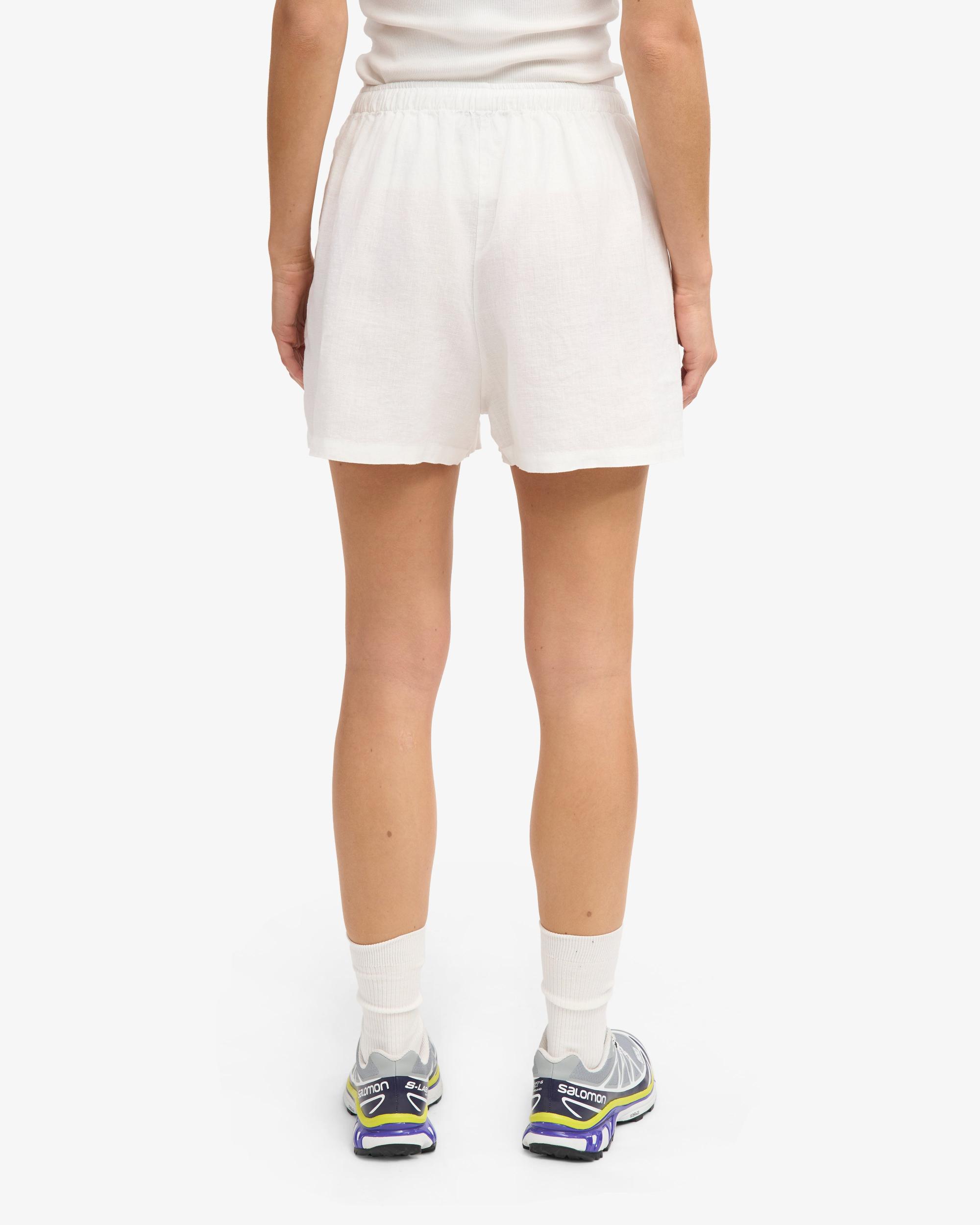 Linen Shorts - Optical White Product Image