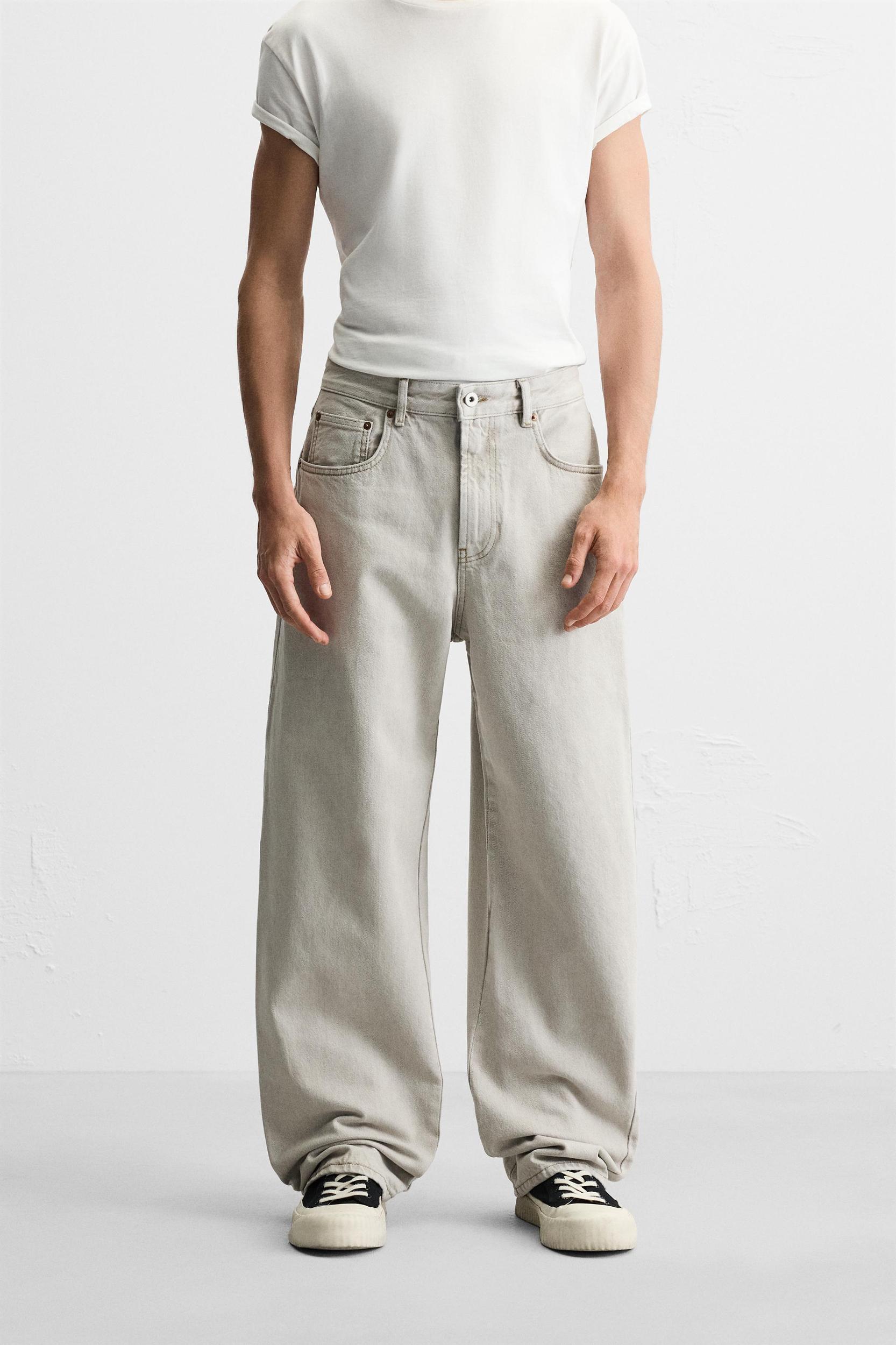 ASYMMETRIC SEAM BAGGY FIT JEANS Product Image