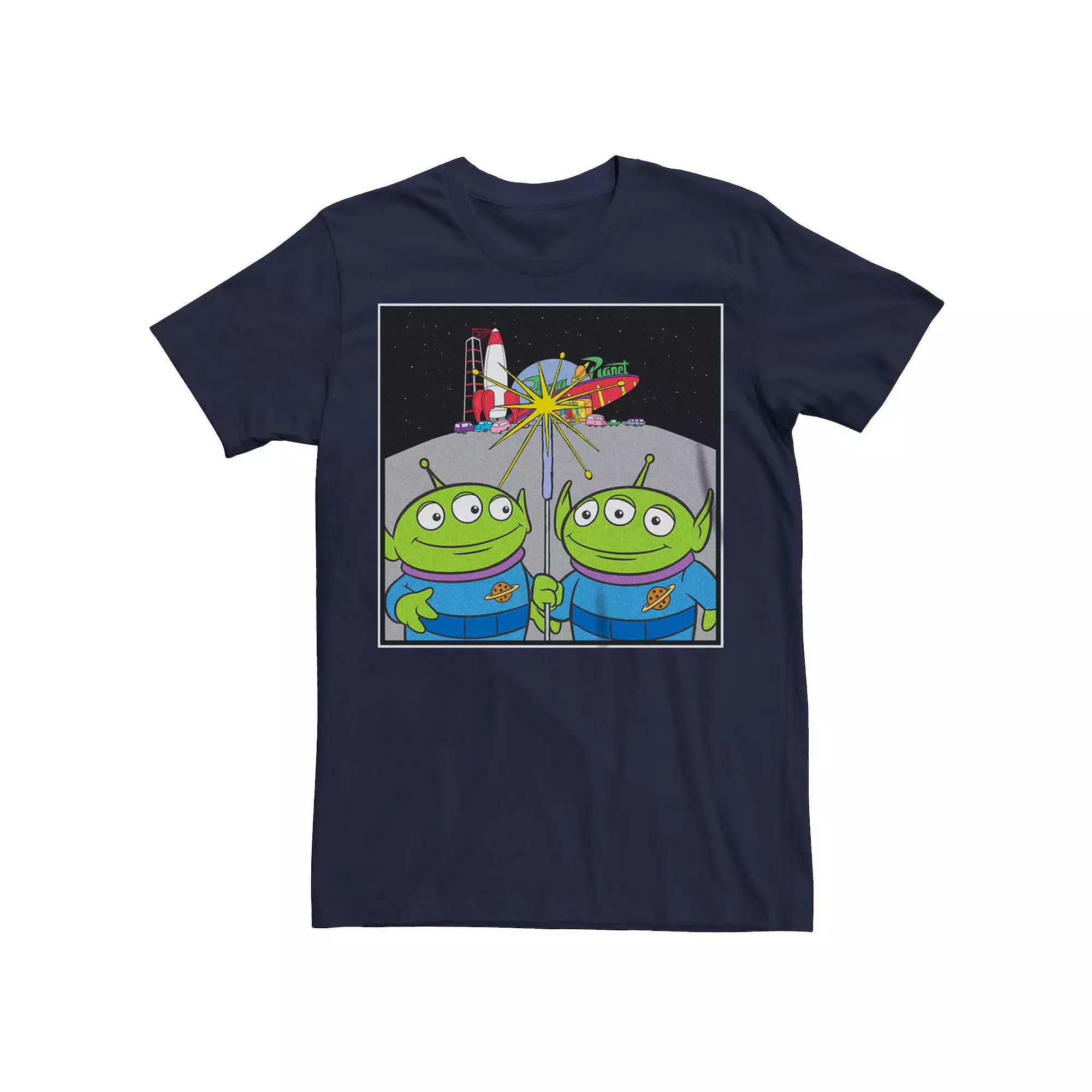 Disney / Pixar's Toy Story Men's Aliens Outside Pizza Planet Graphic Tee,  Product Image